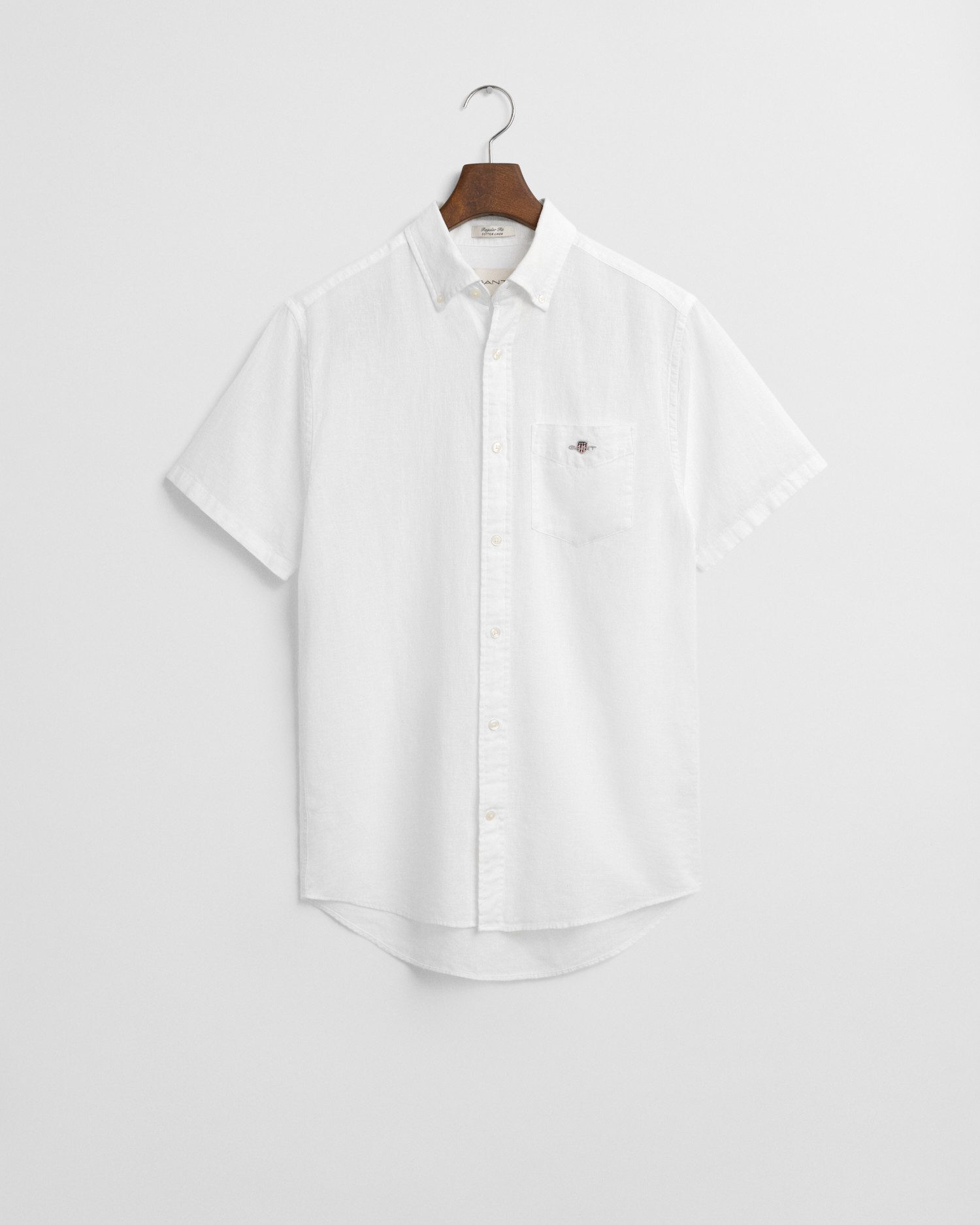 Gant Overhemd met korte mouwen REG COTTON LINEN SS SHIRT