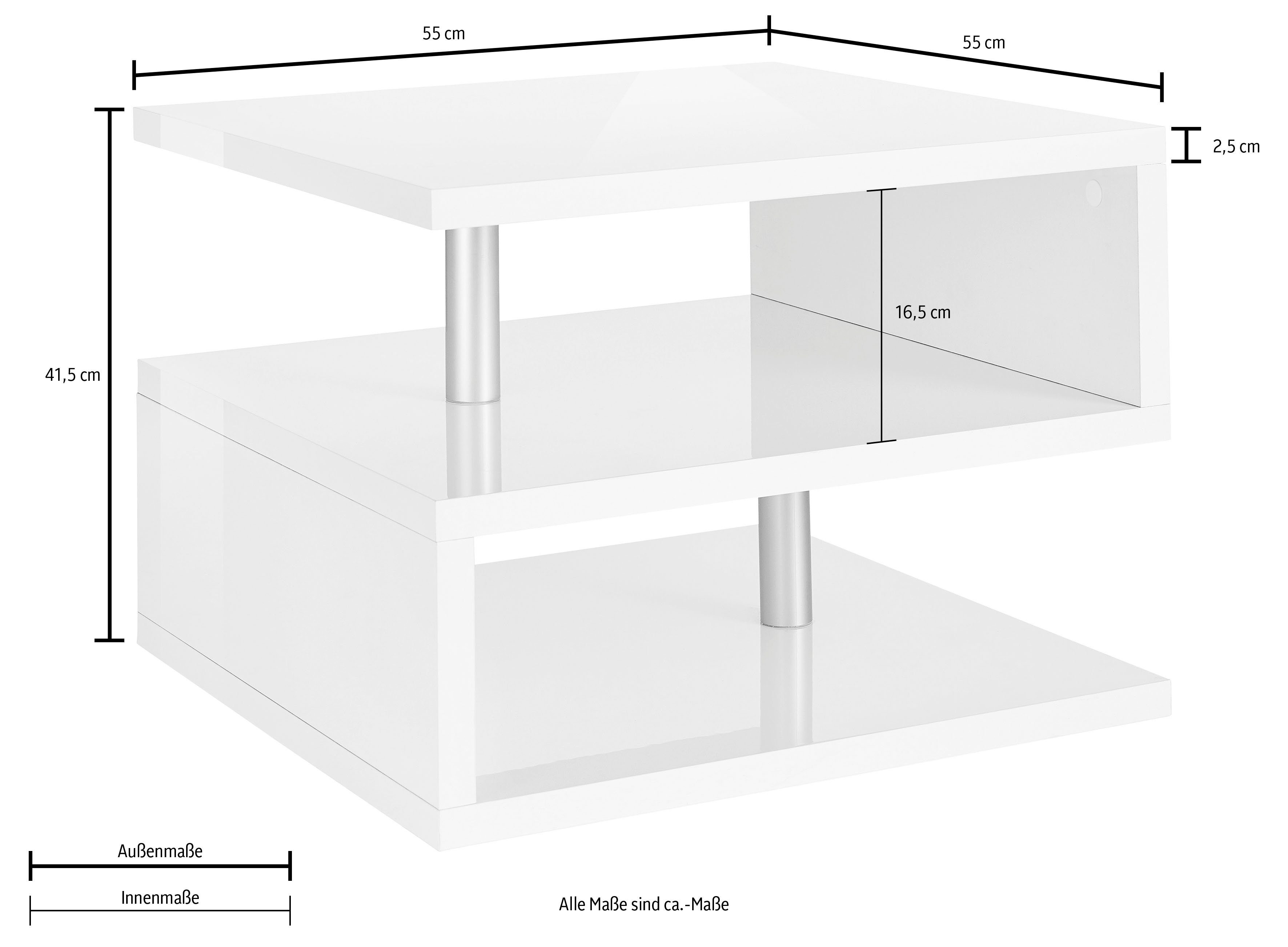 INOSIGN Salontafel ZETA- Koffietafel, Sofatafel, Woonkamertafel, Breedte ca. 55 cm