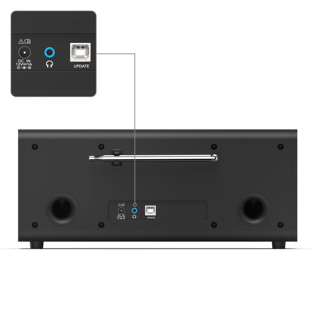 Hama Digitale radio (DAB+) Digitaal radio, DAB wekkerradio, FM/stereo/6W DR1400