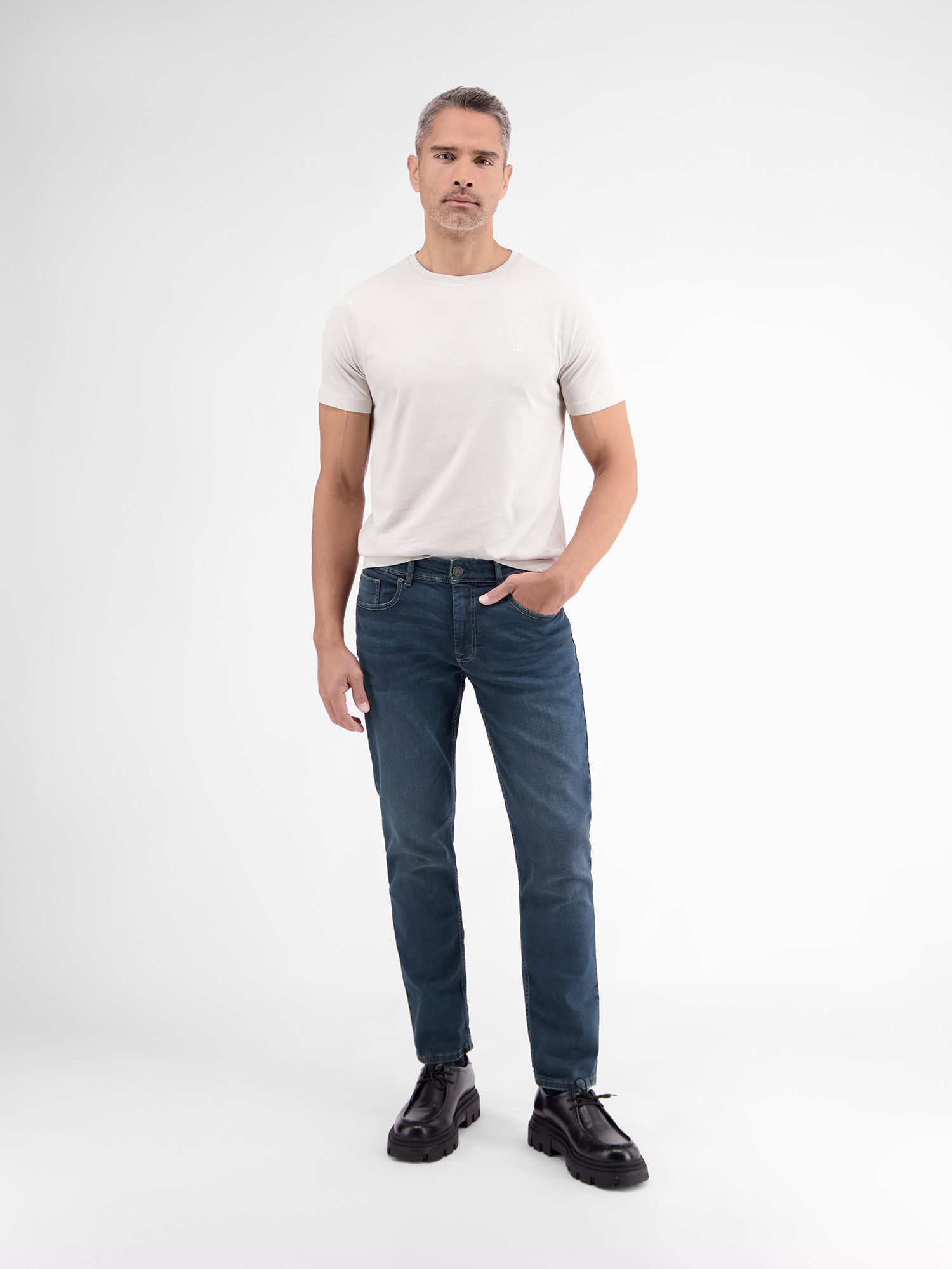 Lerros Relaxbroek LERROS BAXTER 5-Pocket-denim, RELAXED FIT, effen