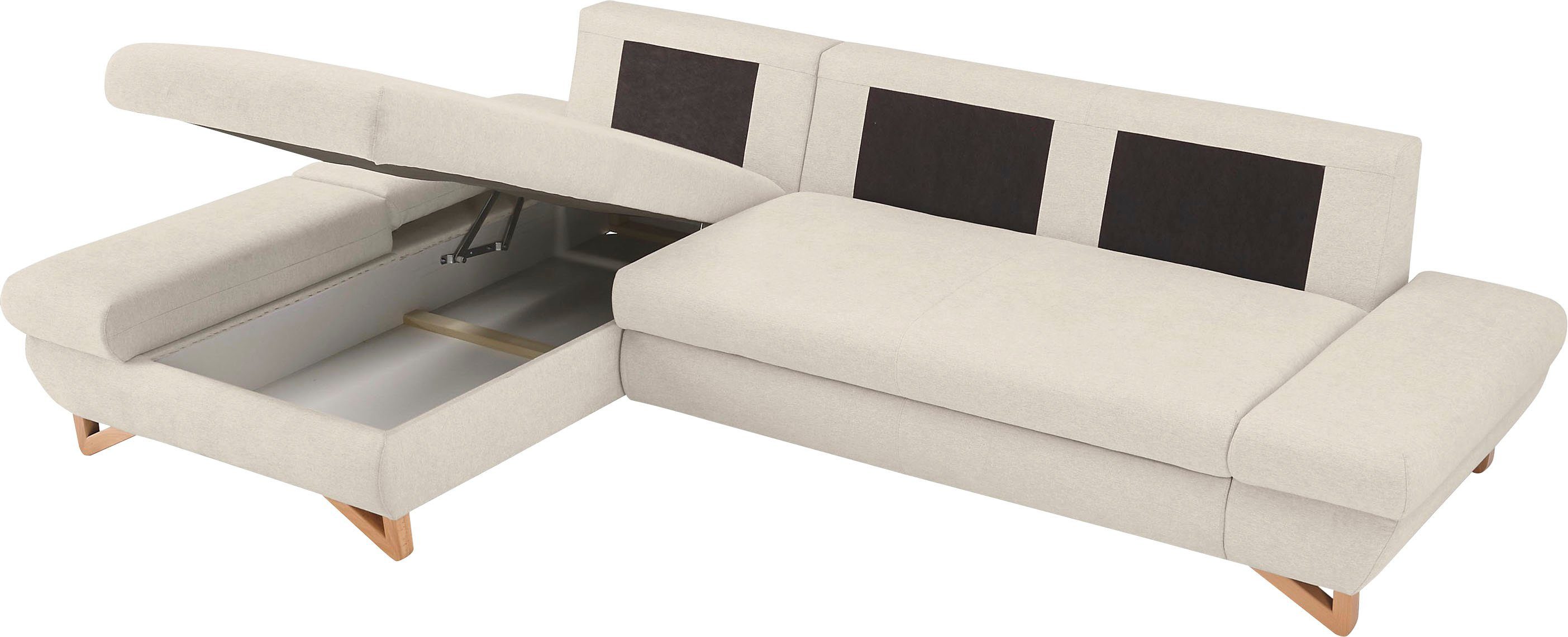 INOSIGN Slaapbank City/Giron comfortabele slaapbank (ligoppervlak 245 x 138 cm) en bedlade