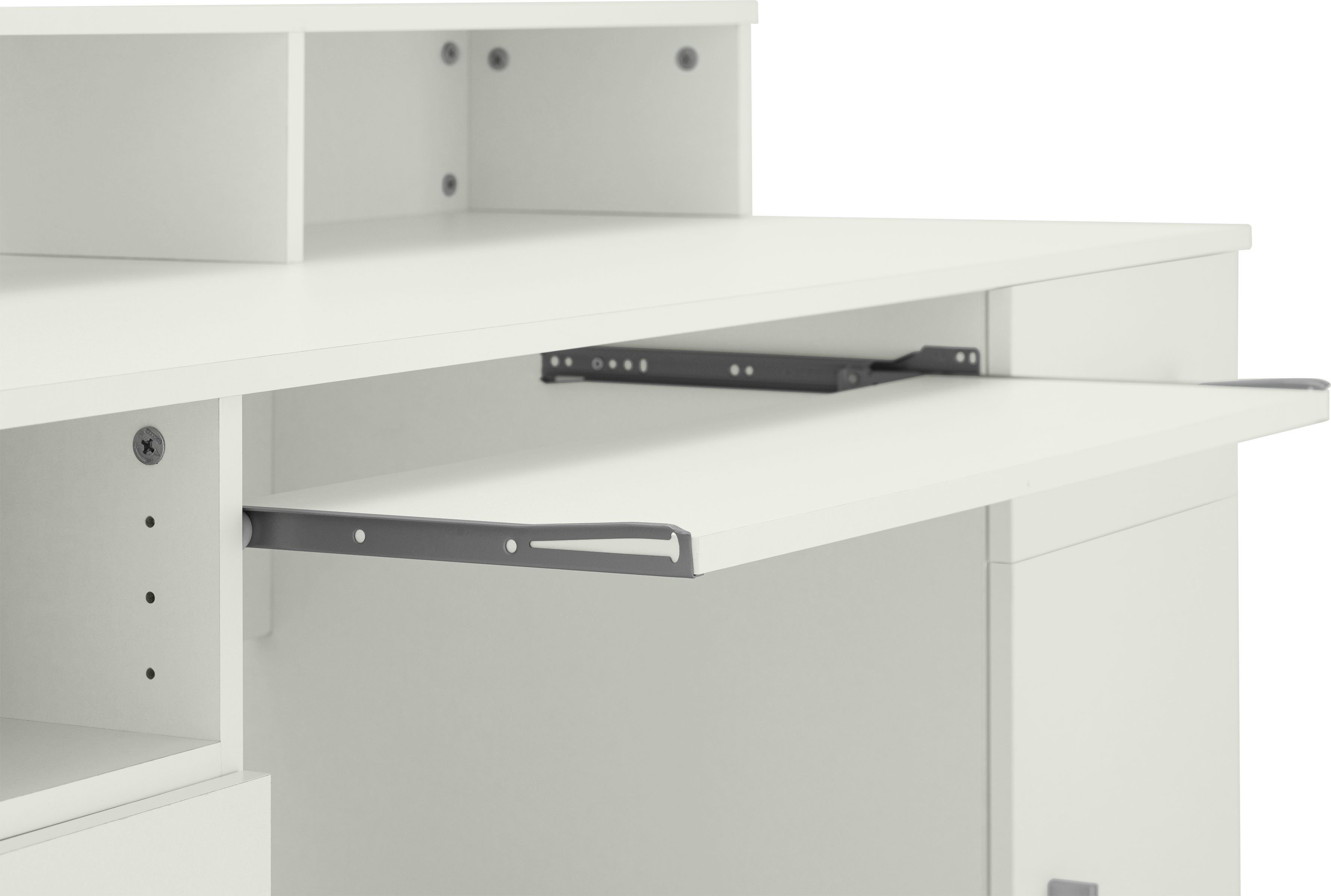 VOGL Möbelfabrik Bureau Tim mit Monitoraufsatz, Tastaturauszug & Towerfach, Breedte 157 cm