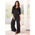 lascana pyjama in chique layer-look zwart