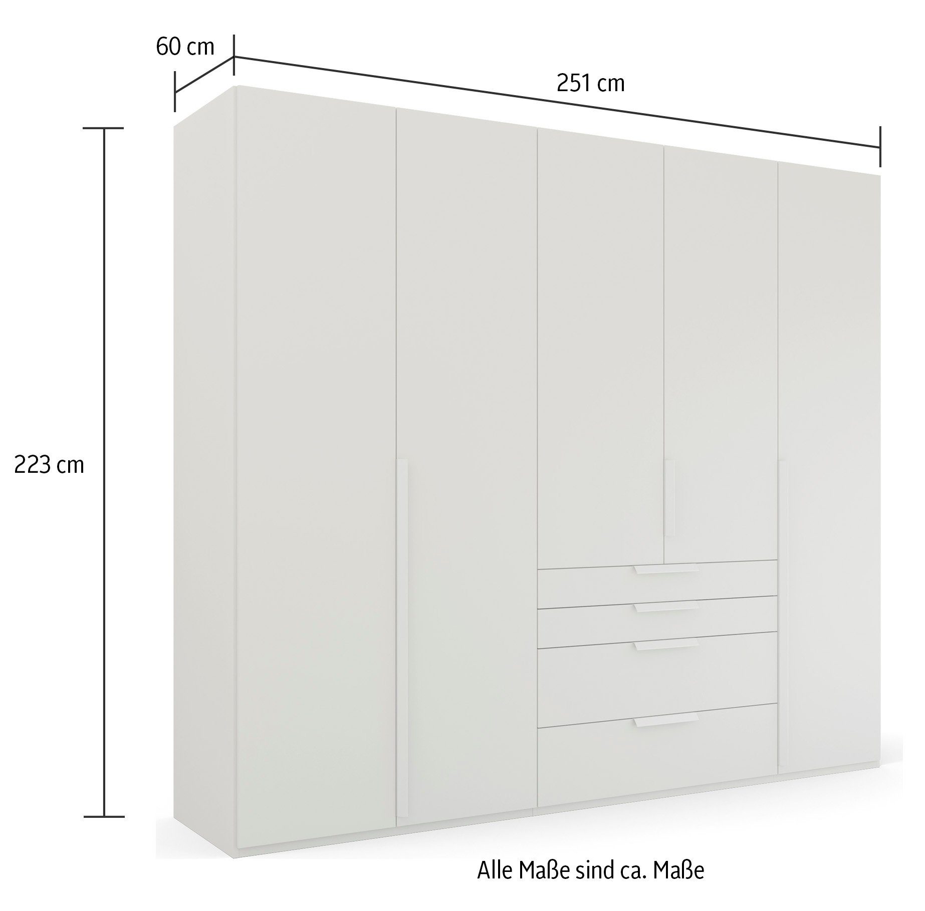 rauch Draaideurkast Purisma met laden en vele accessoires, met soft-closefunctie