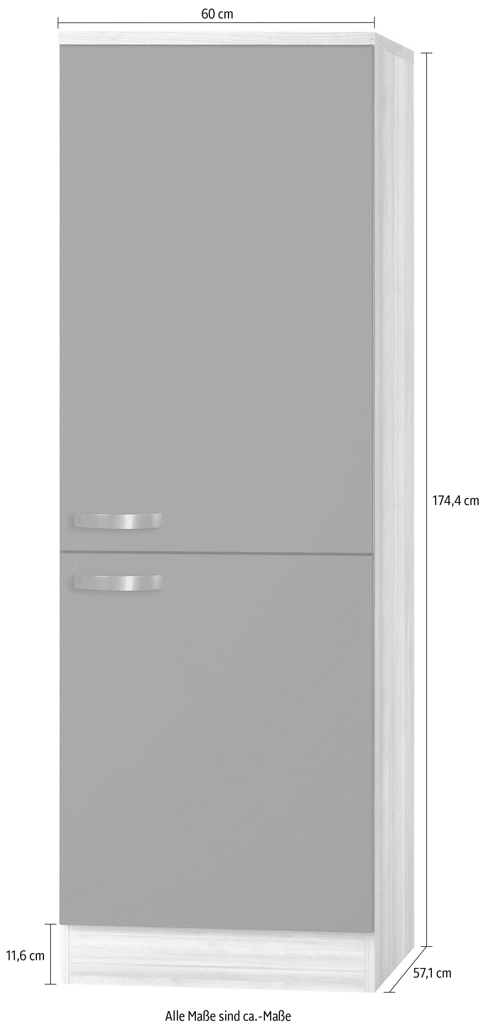 OPTIFIT Koelkastombouw Faro , met metalen handgrepen, breedte 60 cm