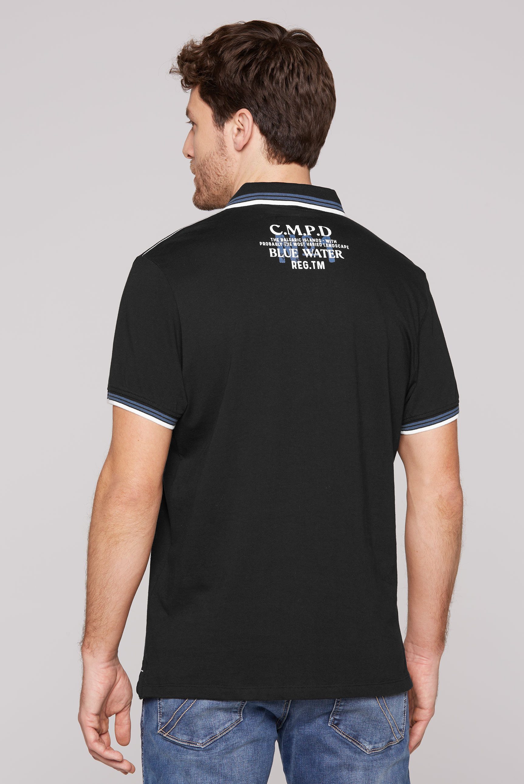 CAMP DAVID Poloshirt met logo-artworks