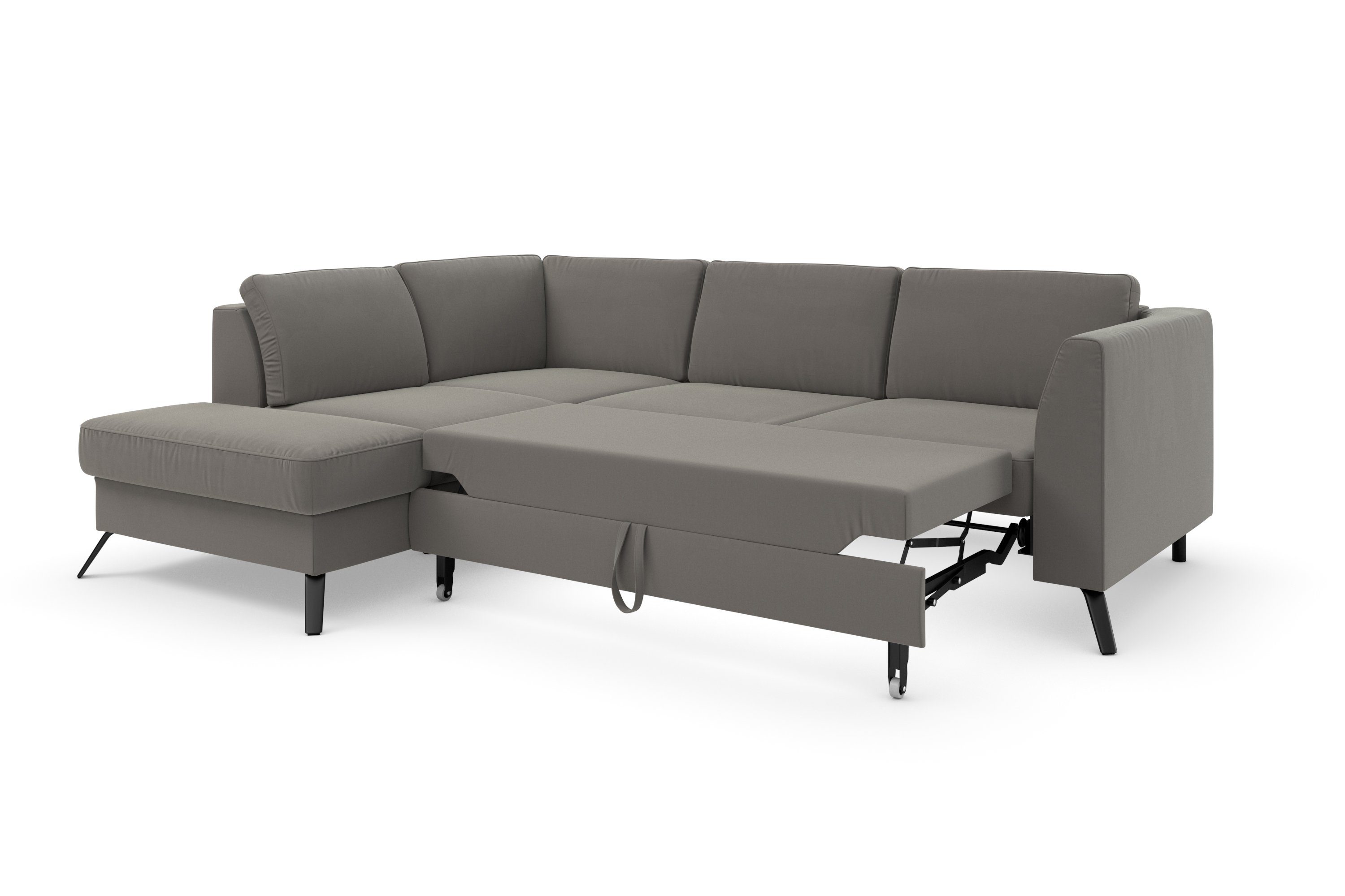 sit&more Hoekbank Olsen L-vorm inclusief zitdiepteverstelling, naar keuze met slaapfunctie, 15 cm hoog