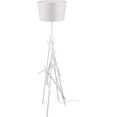 spot light staande lamp glenn van metaal, met flexibele stoffen kap, origineel design, bijpassende lm e27, made in eu wit