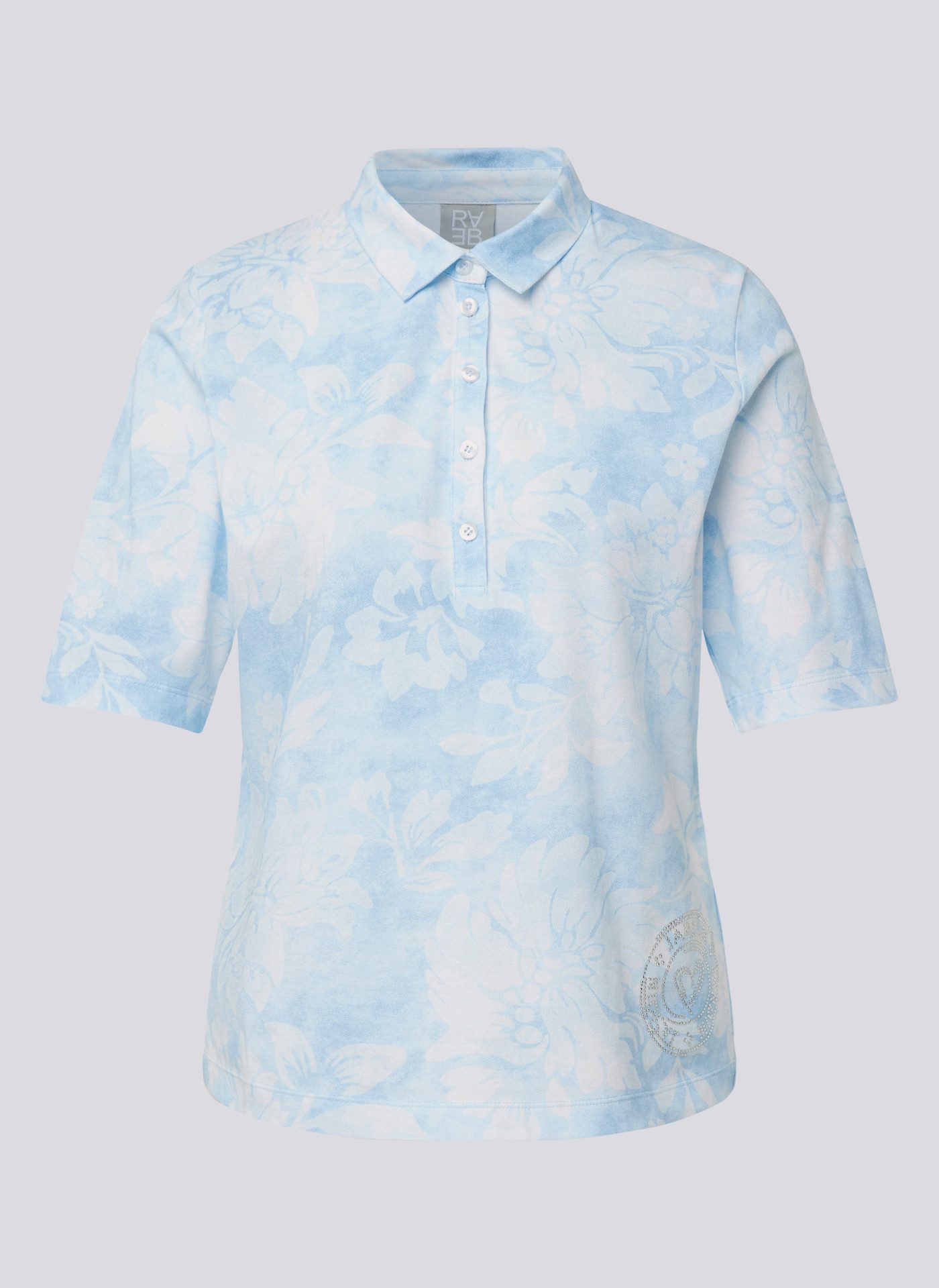 Rabe Poloshirt met een bloemmotief