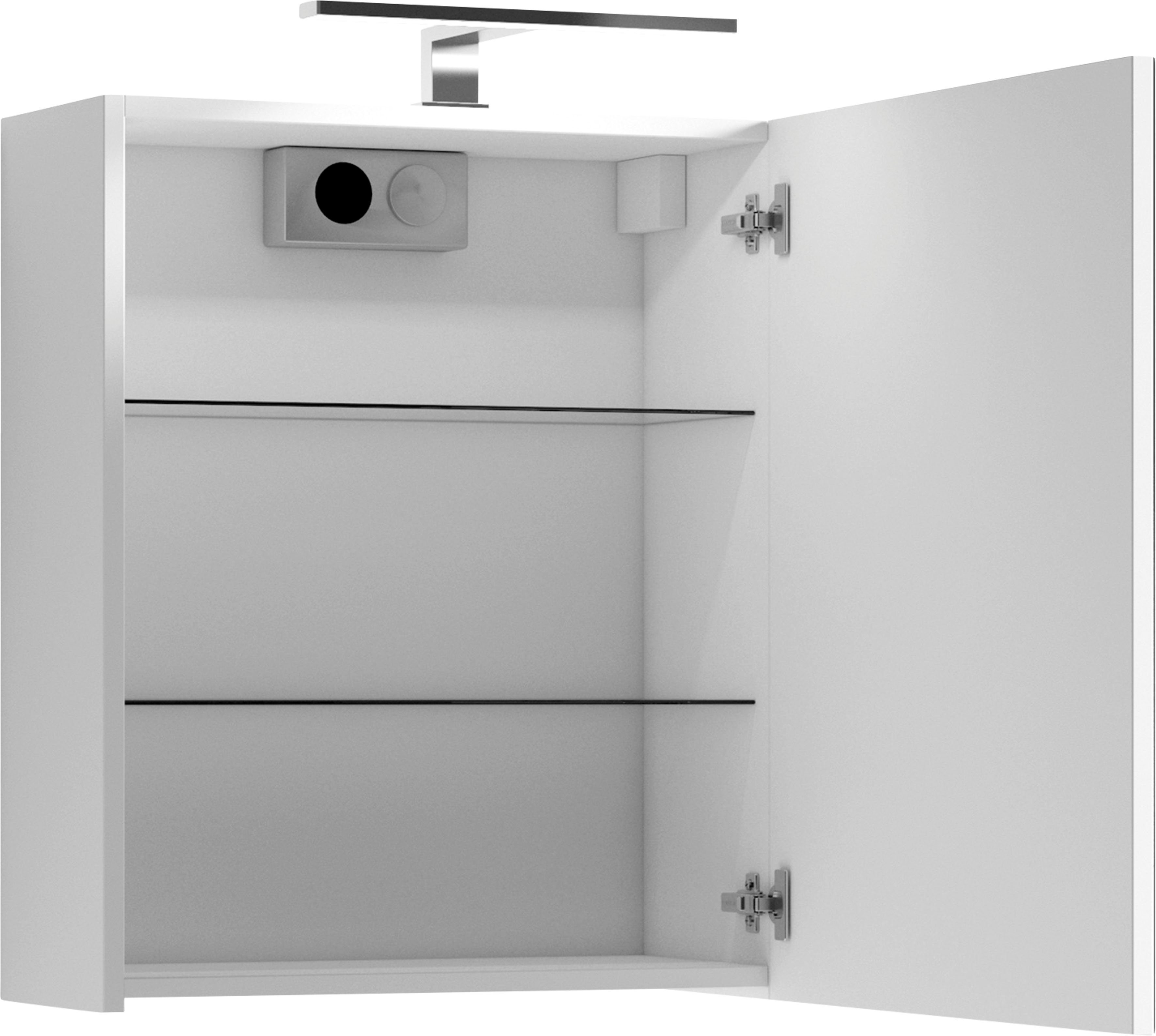 byLIVING Spiegelkast Spree Breedte 50 cm, 1-deurs, met ledverlichting en schakelaar-/stekkerdoos