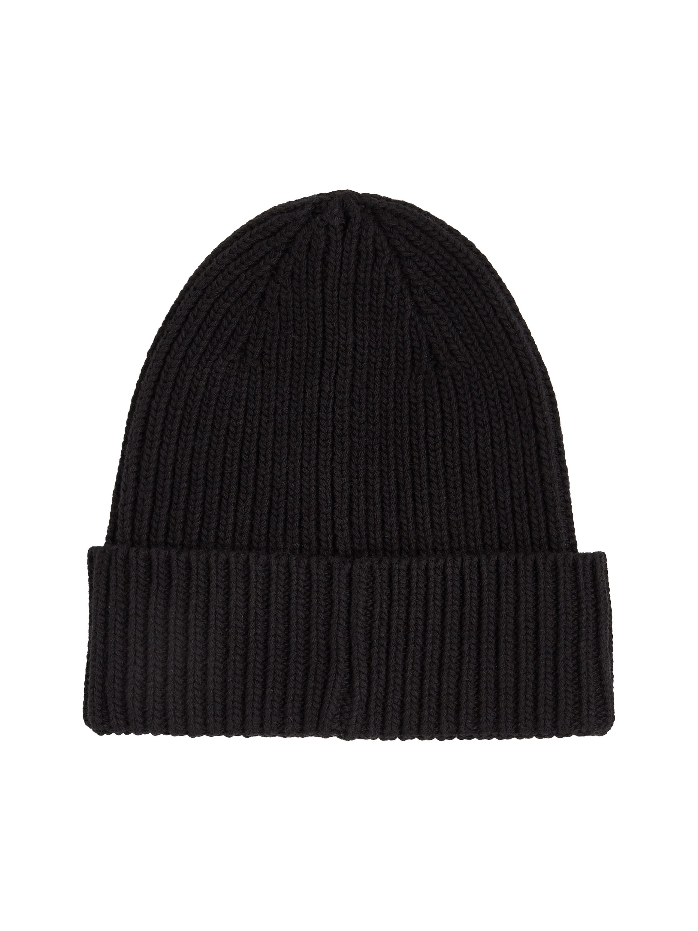 Calvin Klein Beanie CK EMBROIDERY COTTON RIB BEANIE