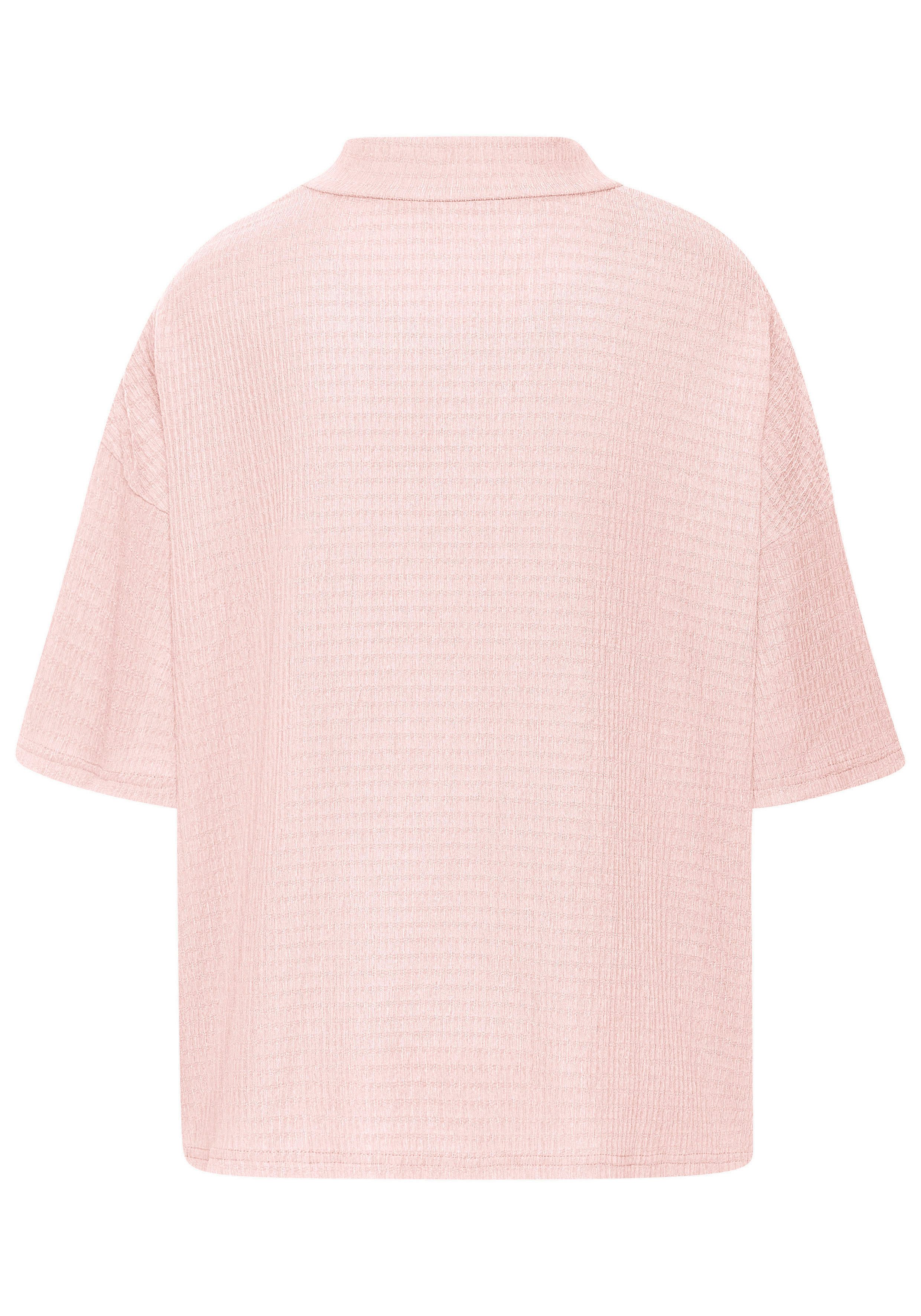 Lascana Shirt met korte mouwen Met opstaande kraag van kreukvrije crêpe-kwaliteit