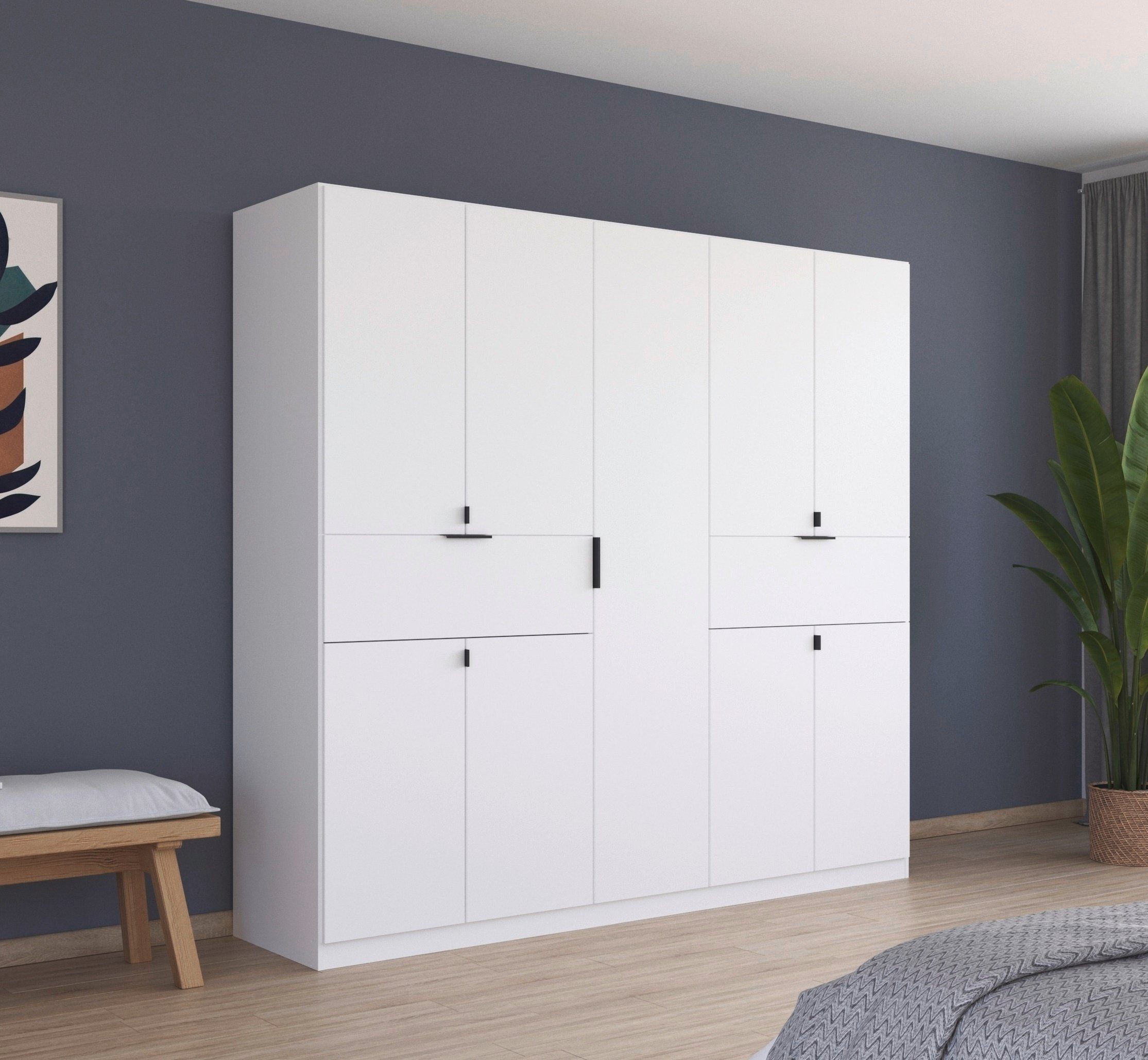 rauch Draaideurkast Kledingkast kast garderobe waskast TICAO met 2 ruime lades, veel opbergruimte made in germany