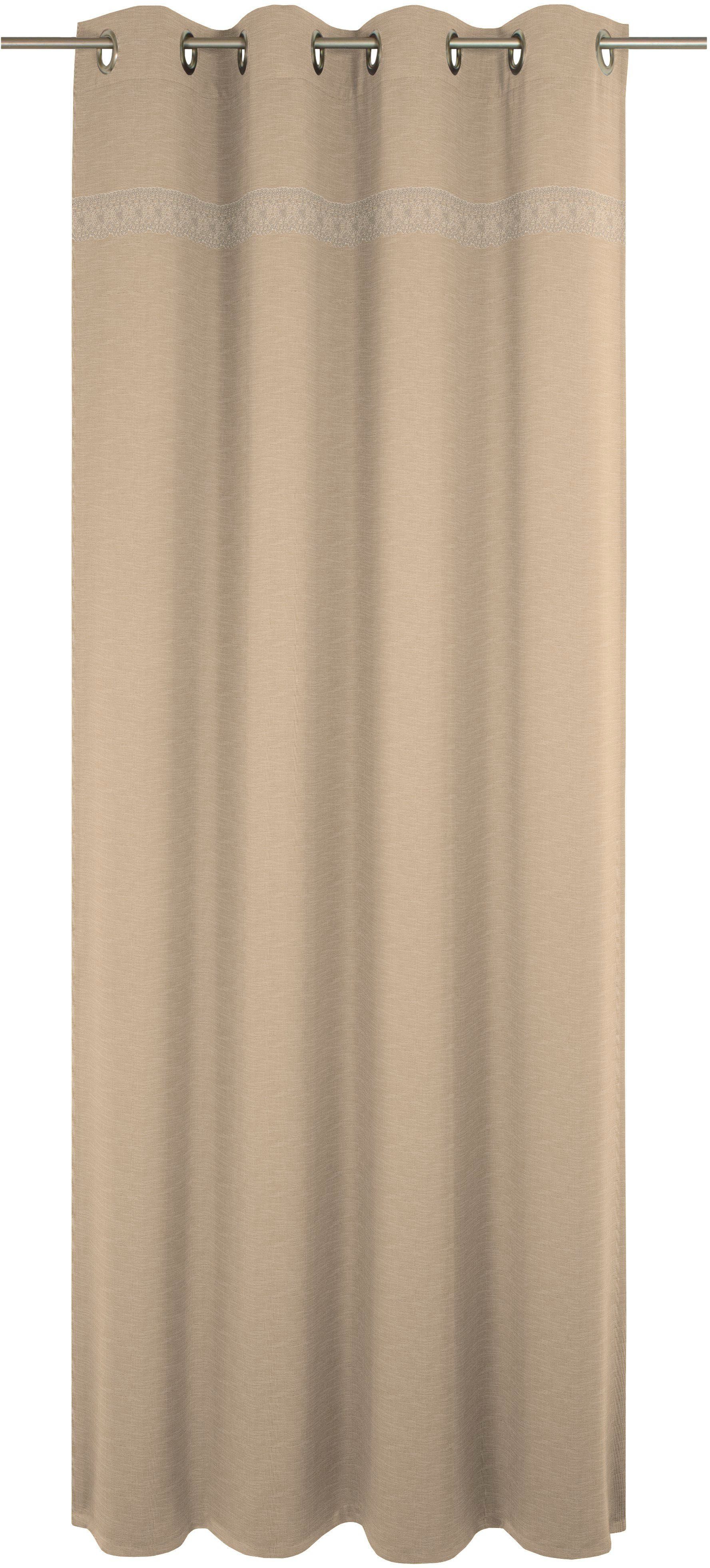 Wirth Gordijn WIESSEE (1 stuk) vitrage maat 150 cm x 255 cm beige