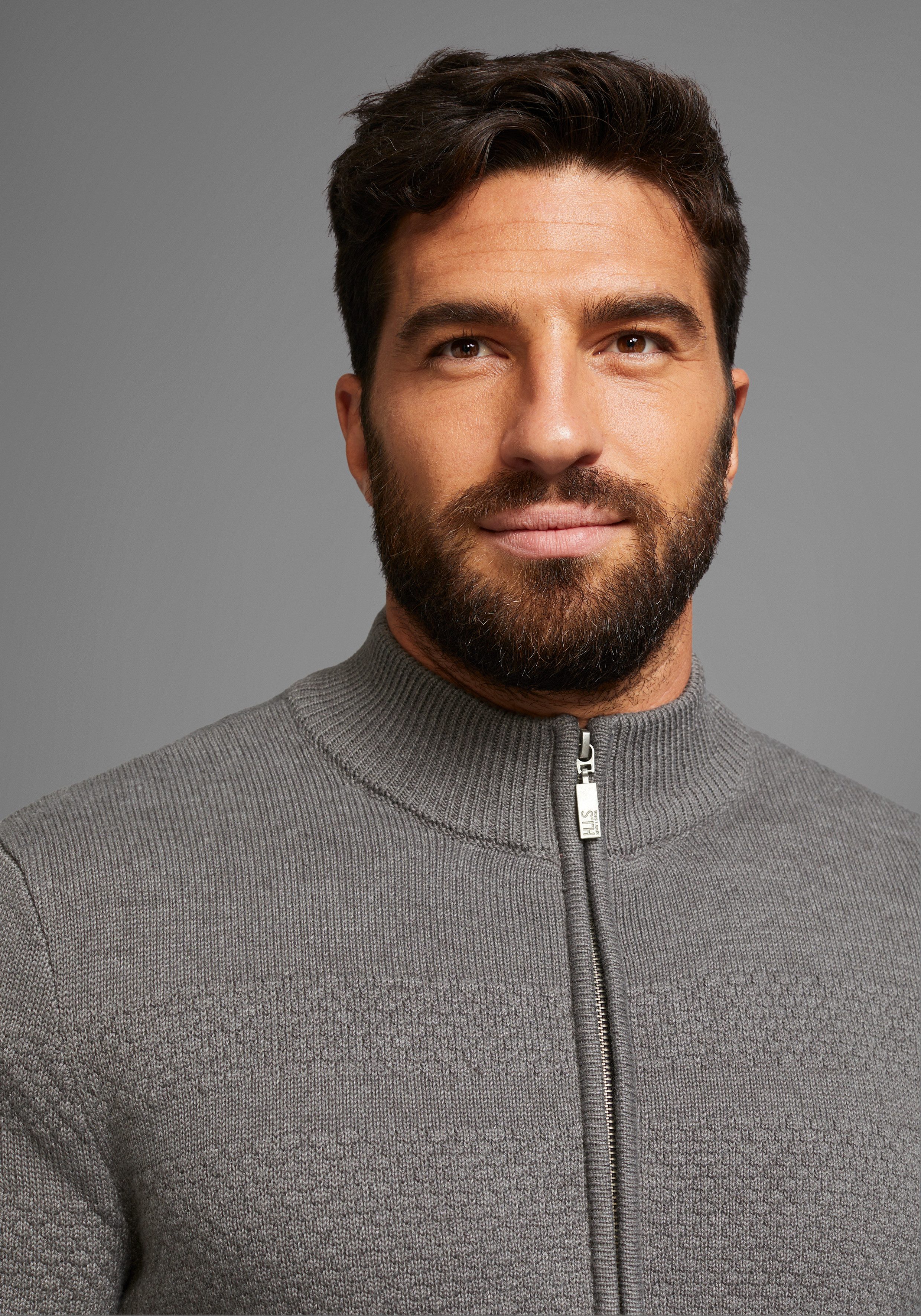 H.I.S Jacquardvest Tot XL met ritssluiting nieuwe collectie