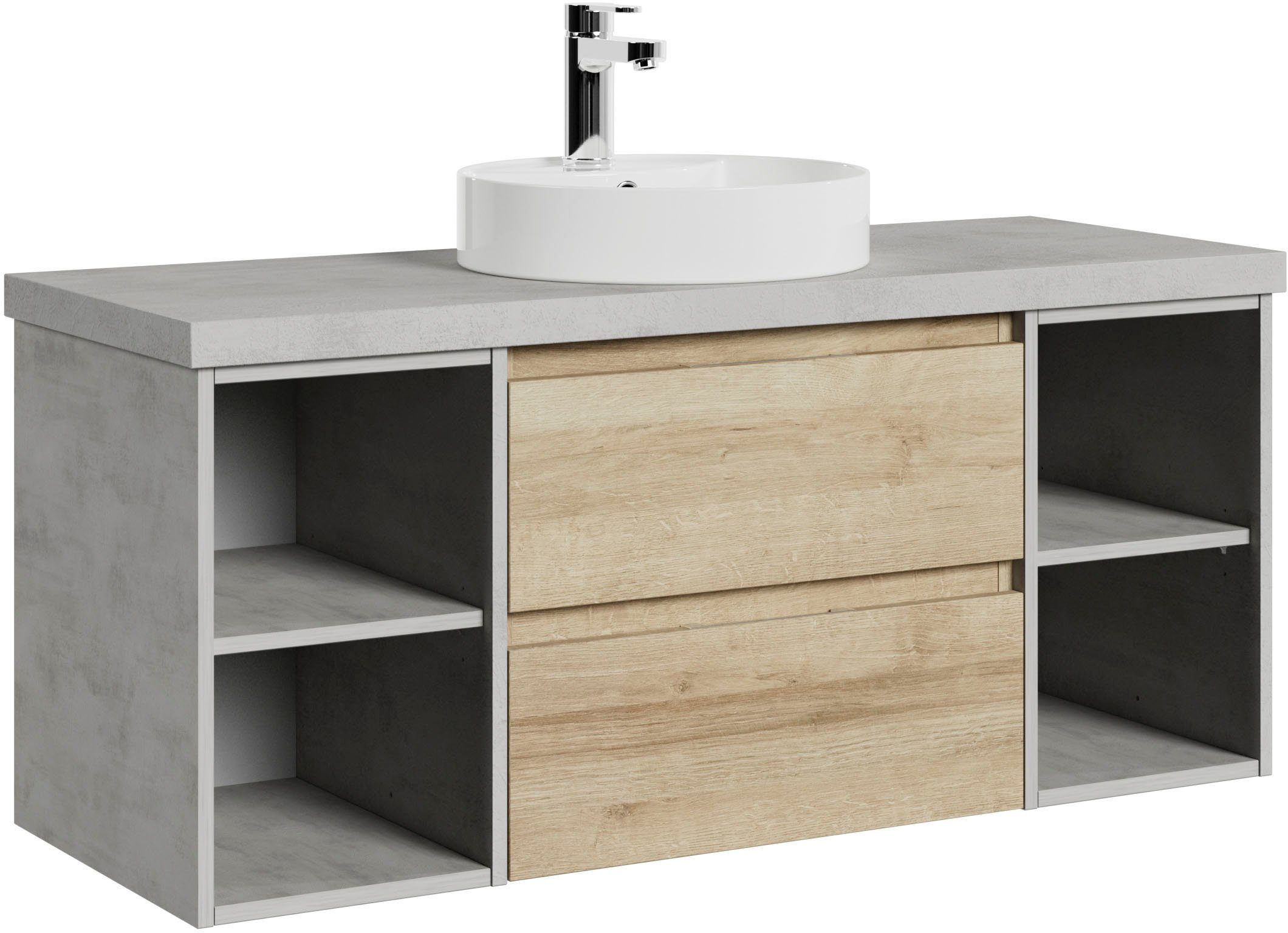 Saphir Wastafelonderkast Serie 4035 keramieken opzetwasbak met onderkast, 118 cm breed