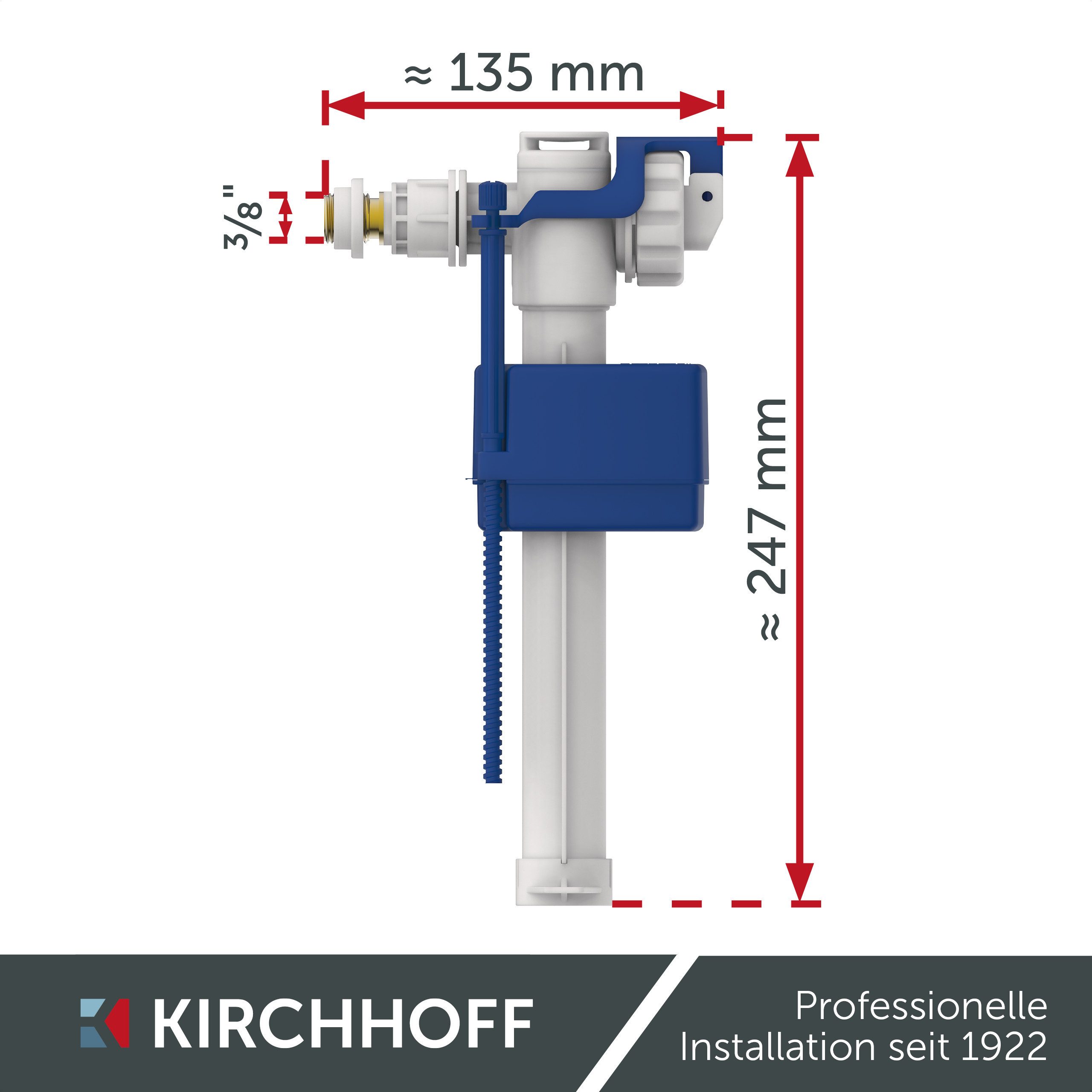 Kirchhoff Vulventiel Universeel-vlotterventiel, 6-9 liter