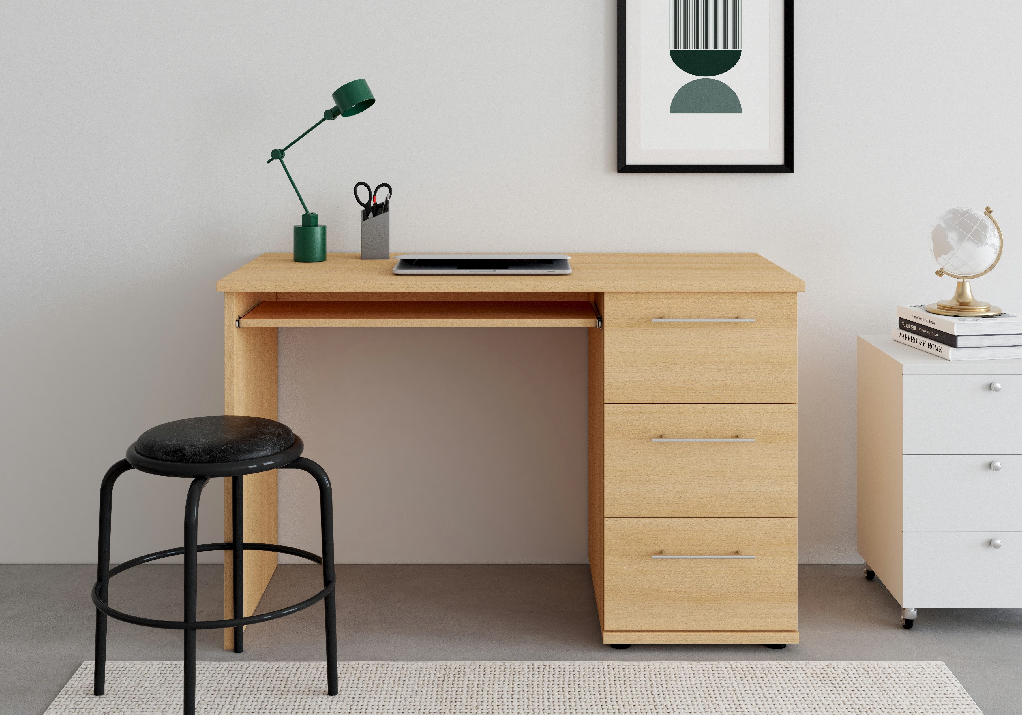 VOGL Möbelfabrik Bureau Tobi, optioneel met toetsenborduitrekking,