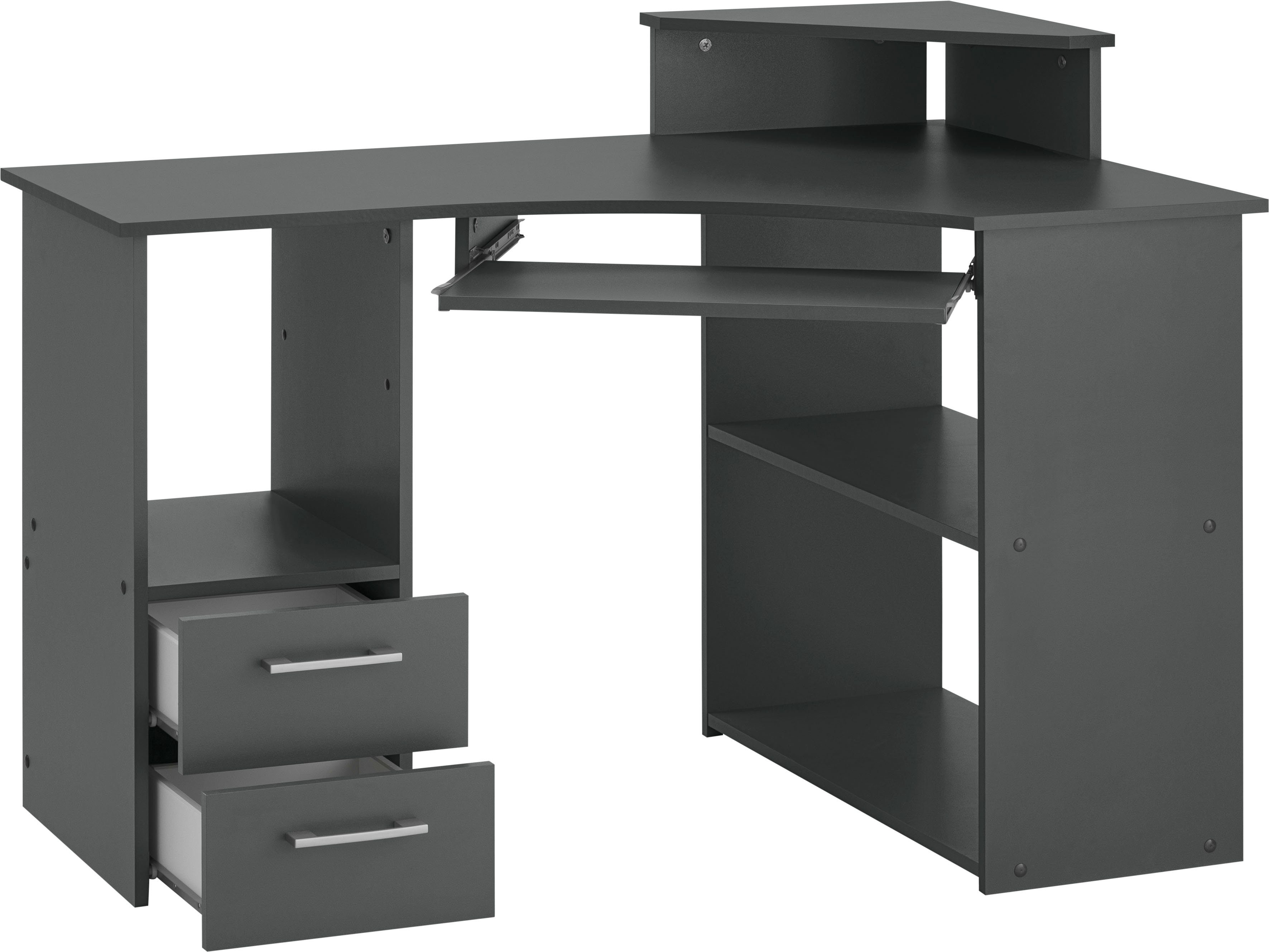 VOGL Möbelfabrik Bureau Sam Breedte 137 cm, met uittrekplank voor het toetsenbord en towervak