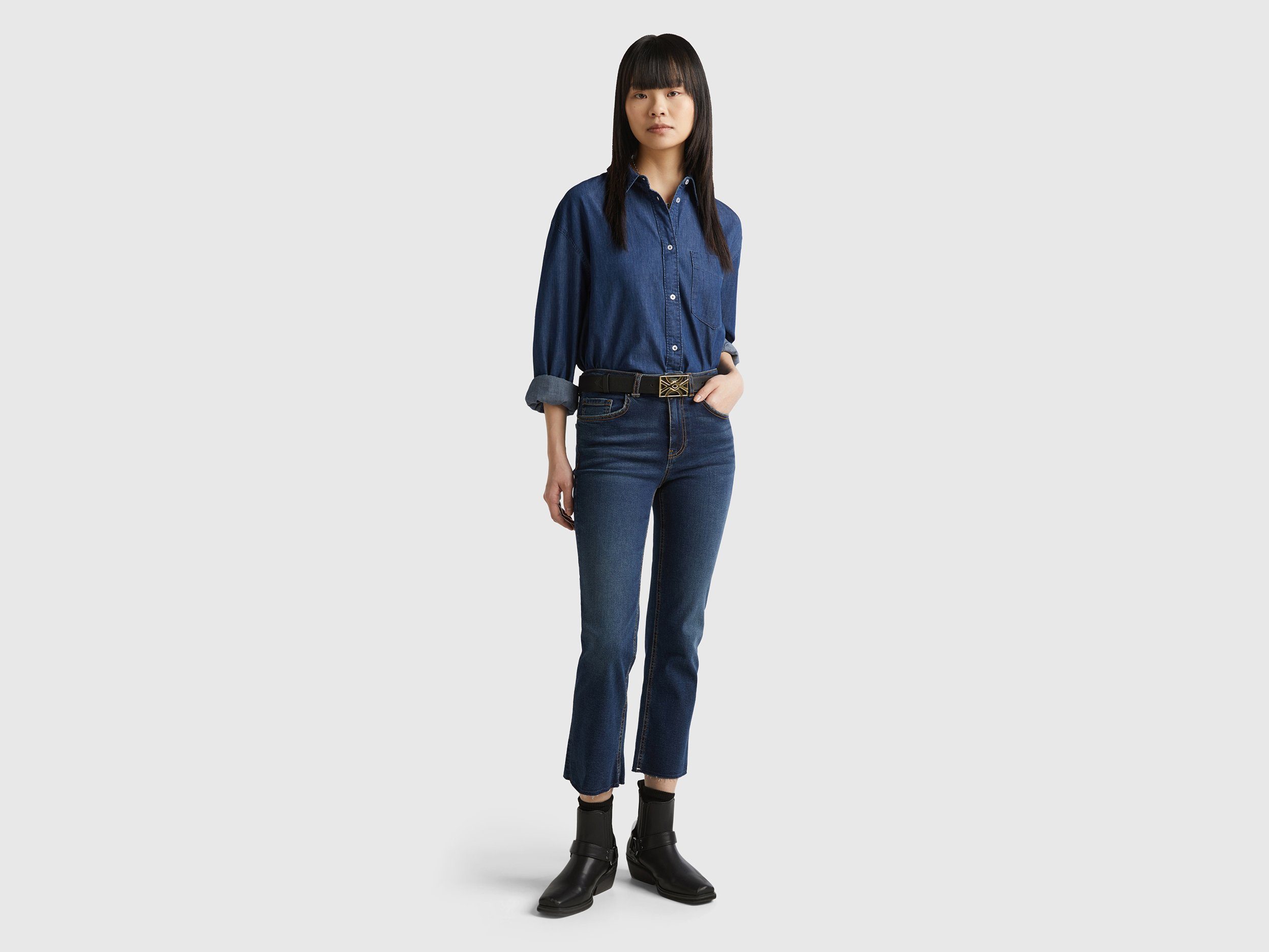 United Colors of Benetton Wijde jeans met rechte pijpen