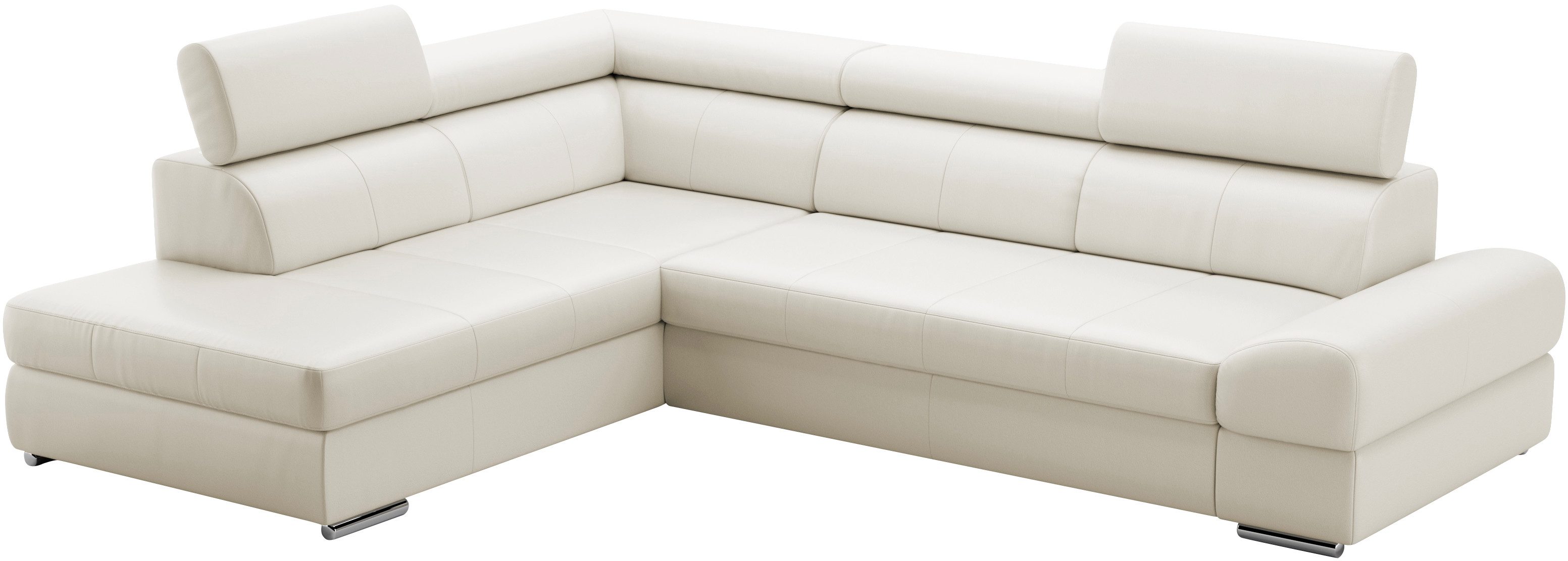 sit&more Hoekbank Broadway L-vorm met verstelbare hoofdsteunen, naar keuze met slaapfunctie