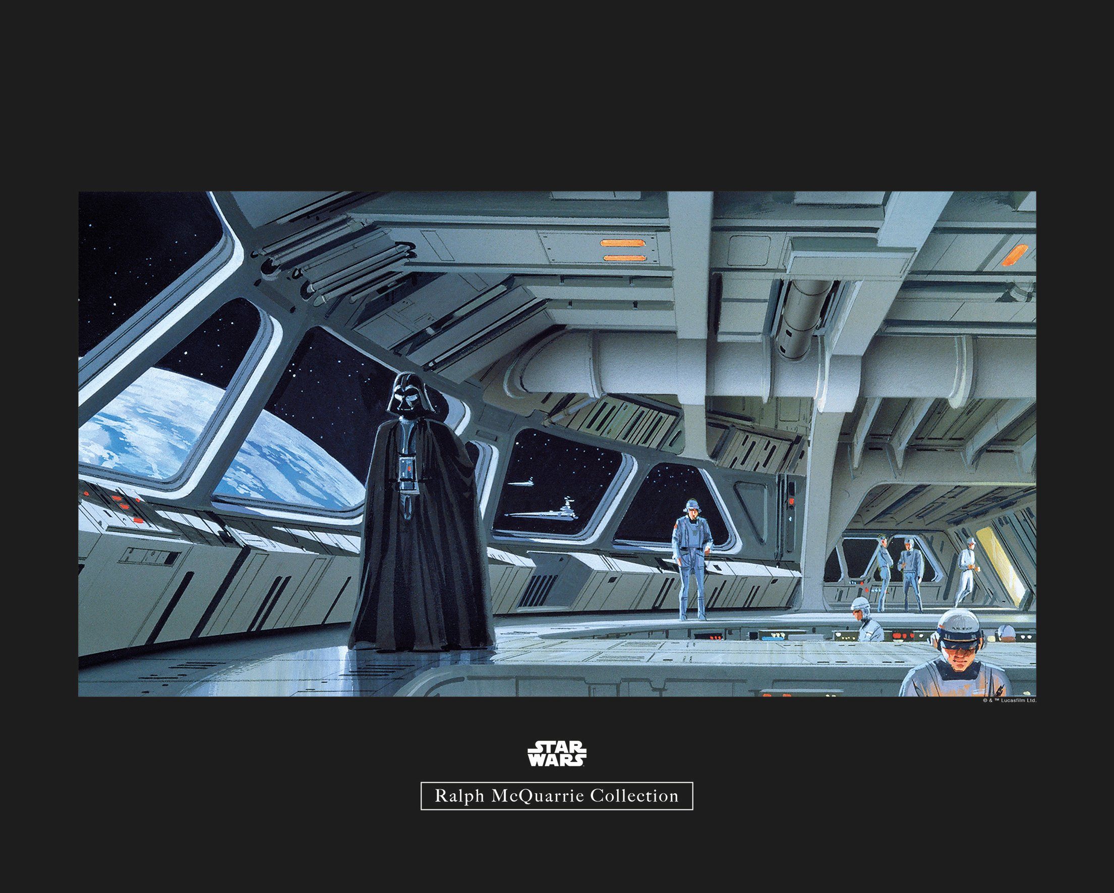 Komar Wanddecoratie Star Wars Classic RMQ Vader Commando dek Wanddecoratie voor de kinderkamer - zonder lijst (1 stuk) schilderijen multicolor