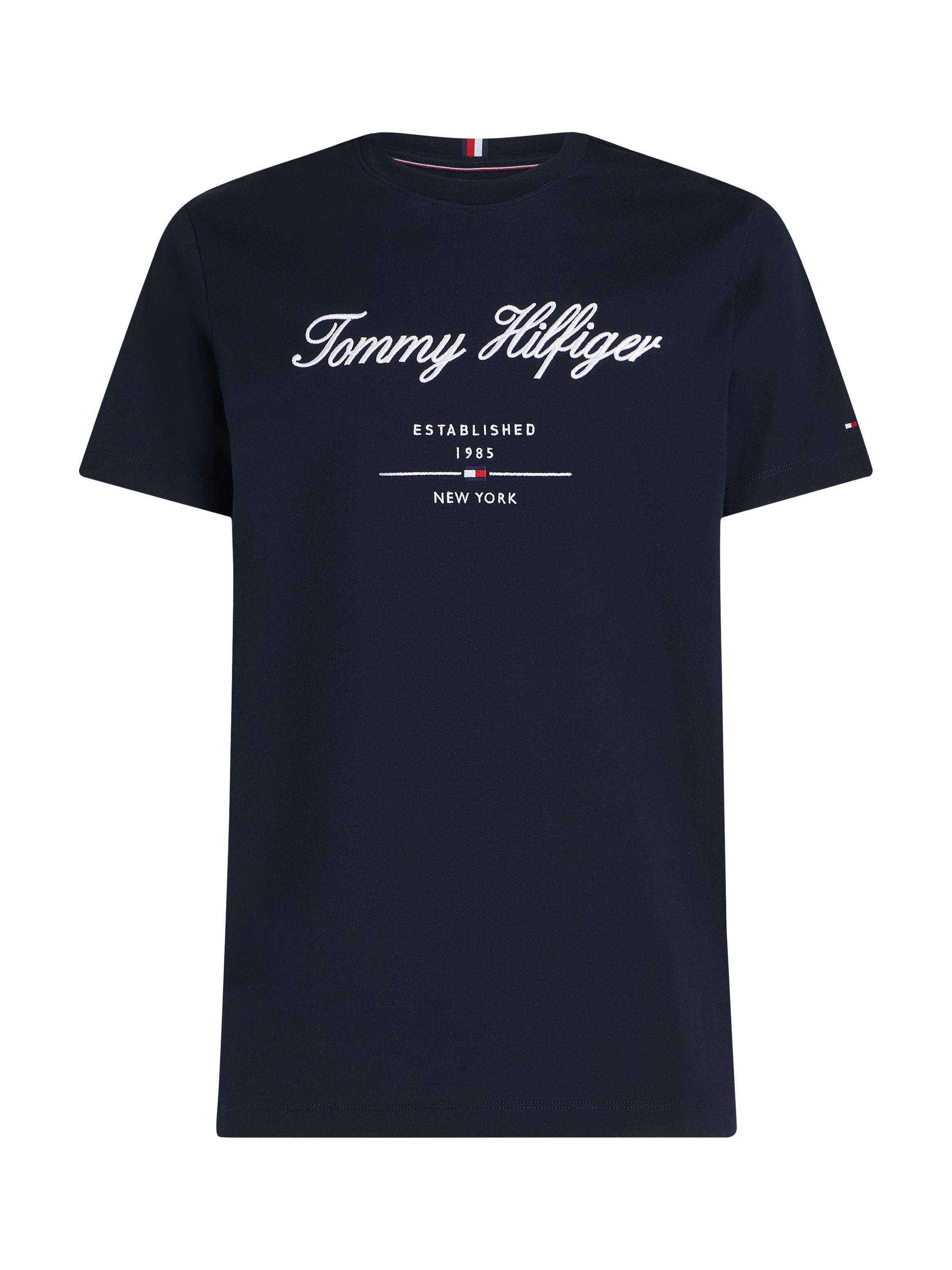 Tommy Hilfiger T-shirt SCRIPT LOGO TEE met opgestikt logo