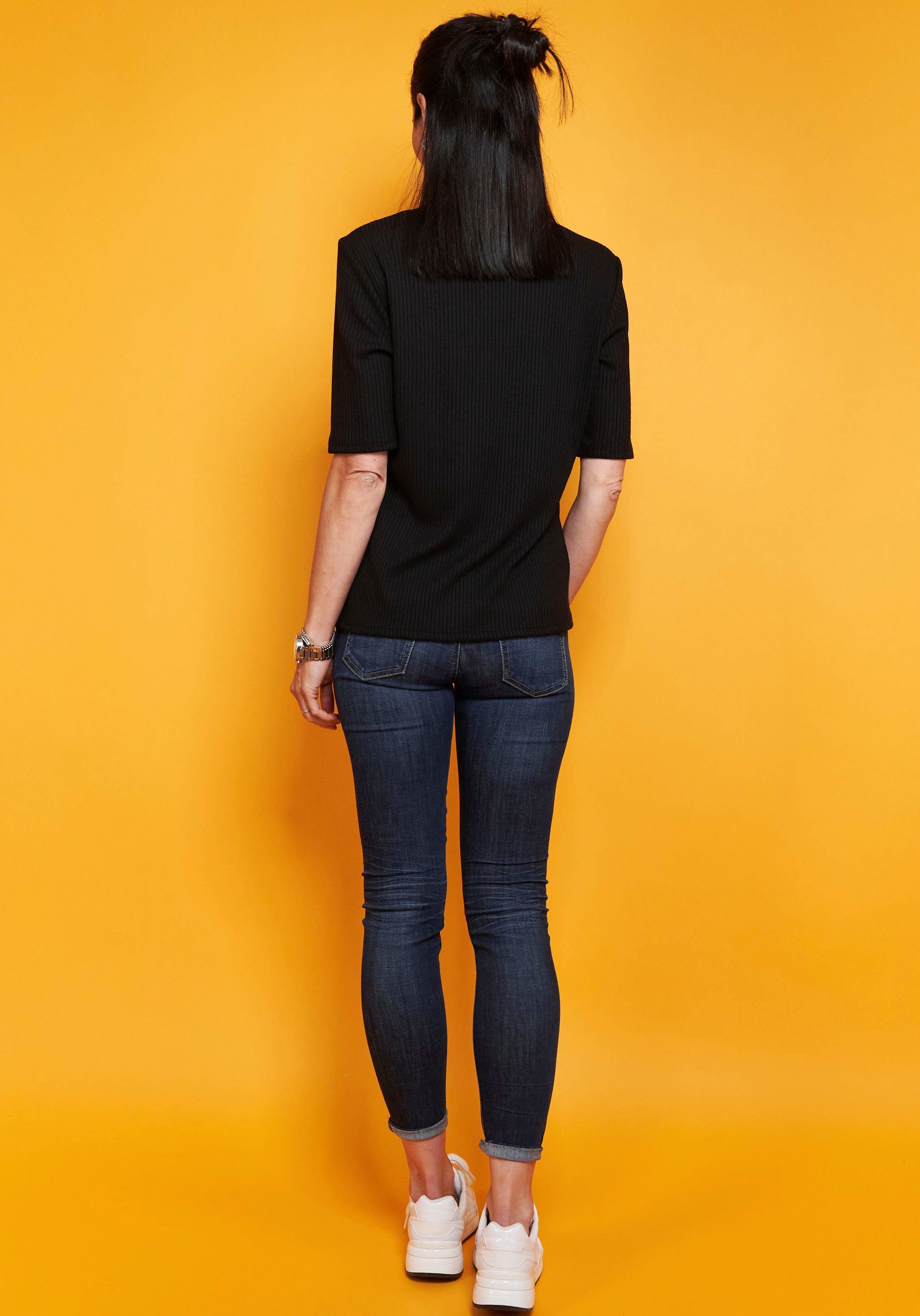 Seidel Moden Colshirt met geribde structuur, made in germany