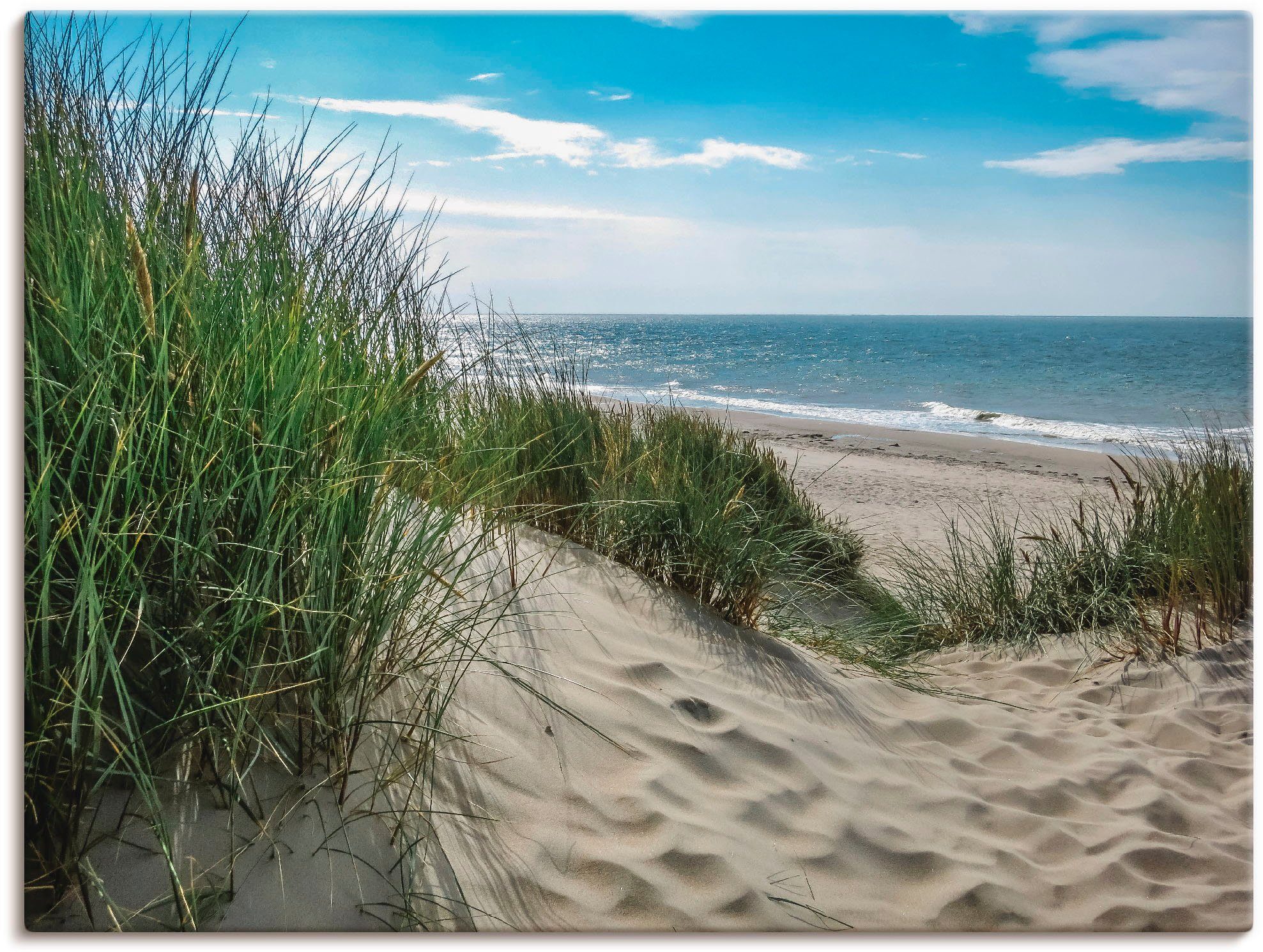 Artland Artprint Duinlandschap in de zomer aan de Noordzee als artprint van aluminium, artprint voor buiten, artprint op linnen, poster, muursticker