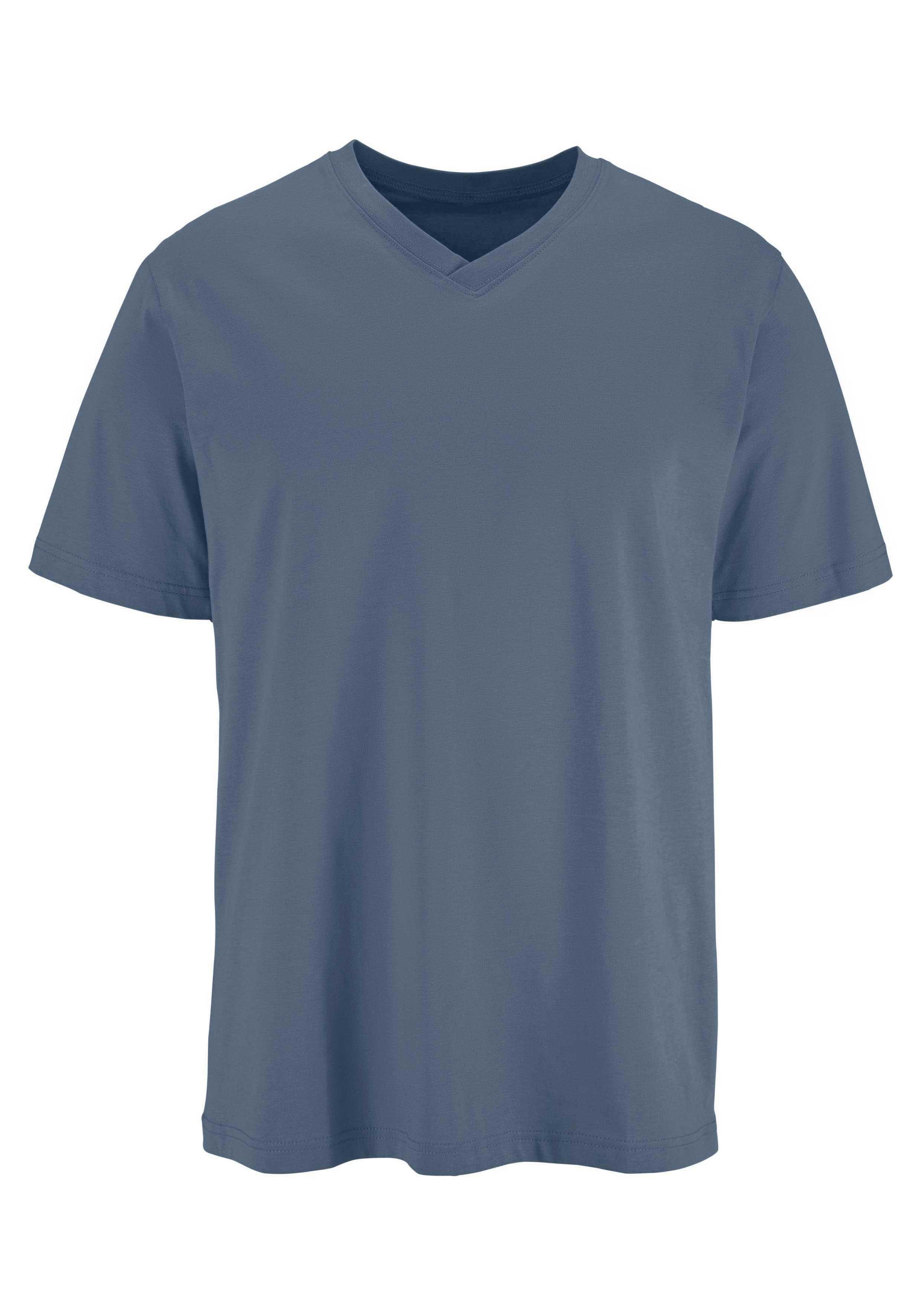 H.I.S T-shirt met v-hals van katoen, onderhemd, t-shirt (set, 3-delig)