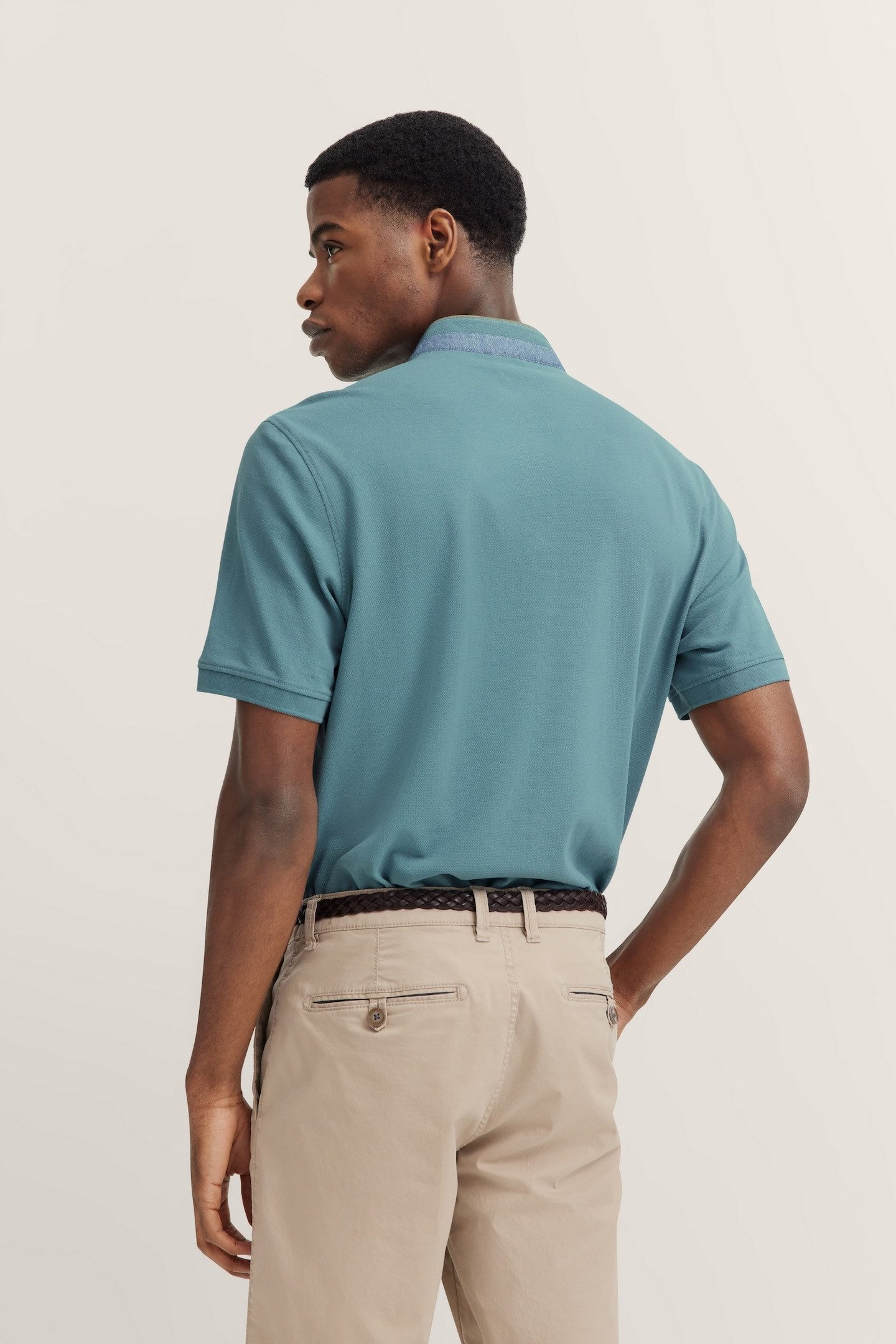 Bugatti Poloshirt met opstaande kraag