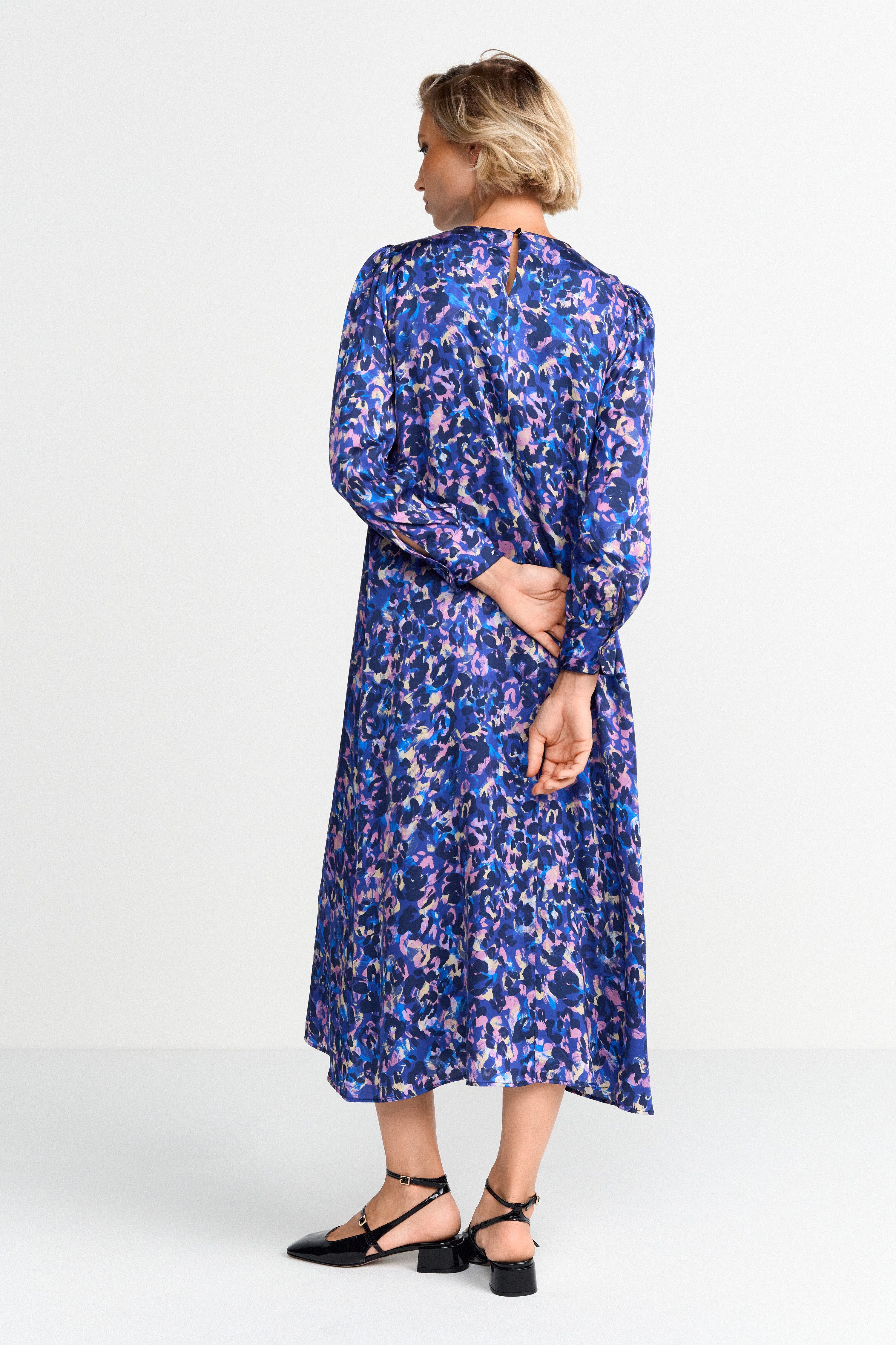 Rich & Royal Midi-jurk met artistieke kleur-leo-print