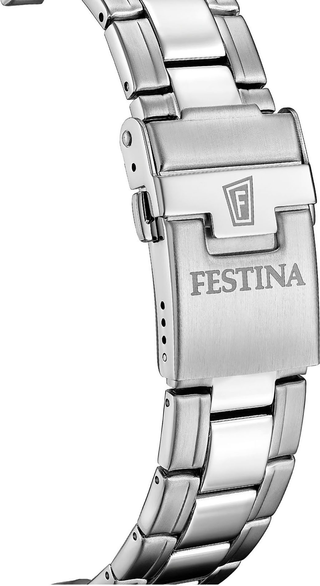 Festina Chronograaf Timeless Chronograph Quartzhorloge, horloge, herrenuur, roestvrijstalen band, analoog, dag