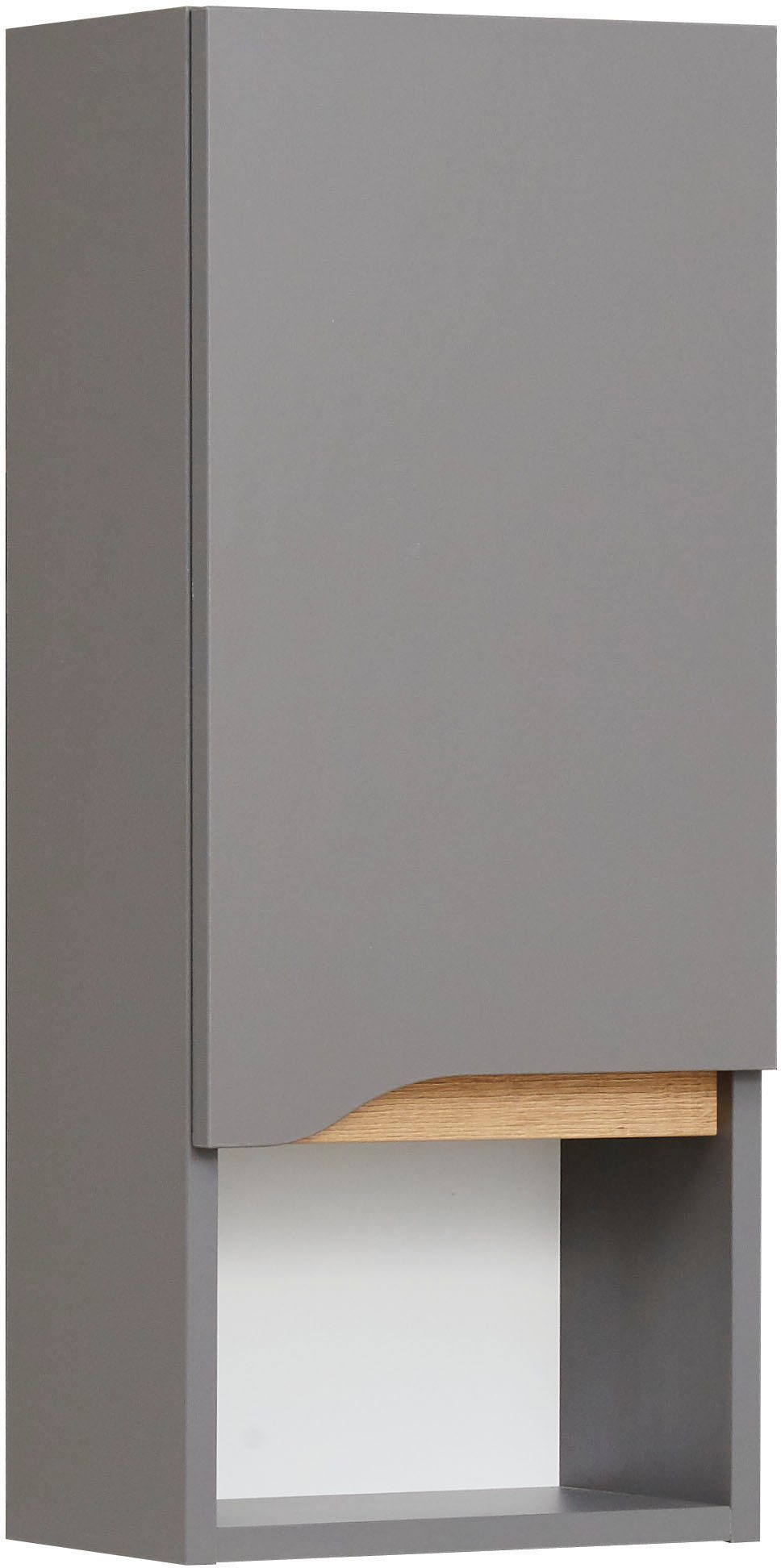 Saphir Badkamerserie Quickset 5-delig, keramische opzetwastafel en LED-spiegelkast Halfhoge kast, onderkast, hangend kastje, inclusief deurdemper, 7 deuren (7-delig)