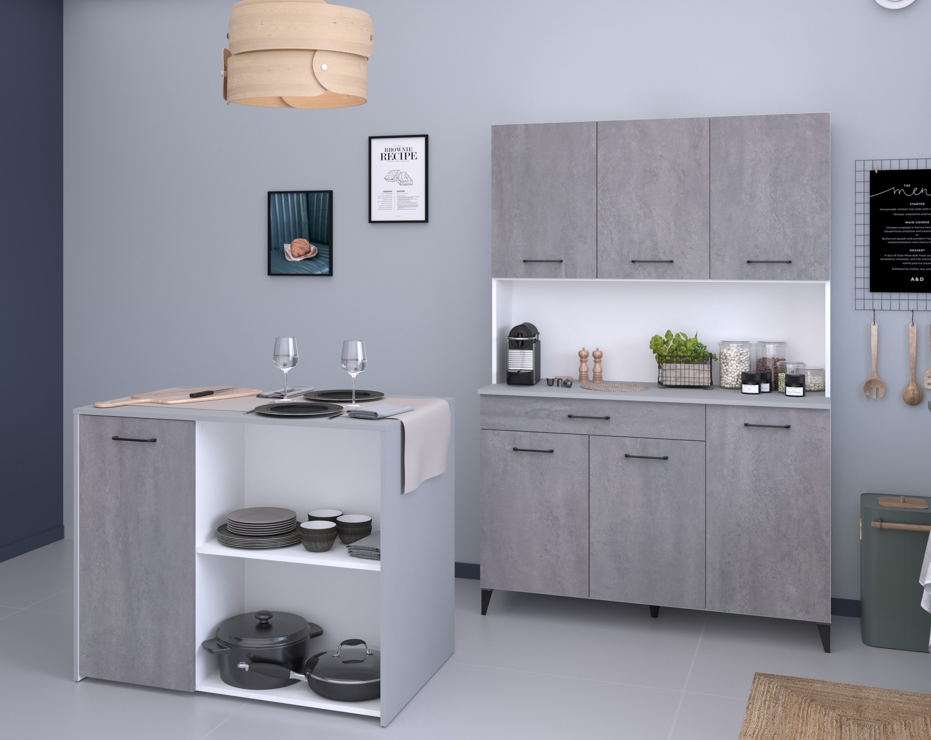 Parisot Multifunctionele kastenset Parisot Malice 4 Opbergruimte, geweldige uitstraling, flexibel te plaatsen en te gebruiken (2 stuks)