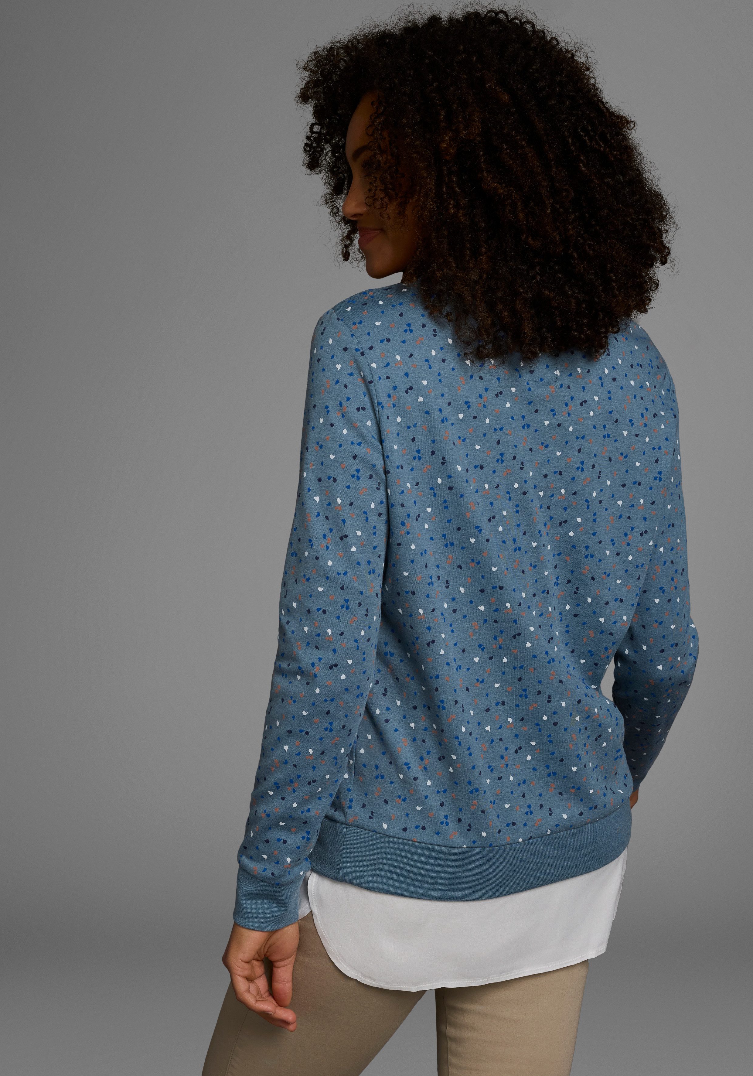 KangaROOS Sweatshirt Lange mouwen, bedrukt, ronde hals, van interlockmateriaal