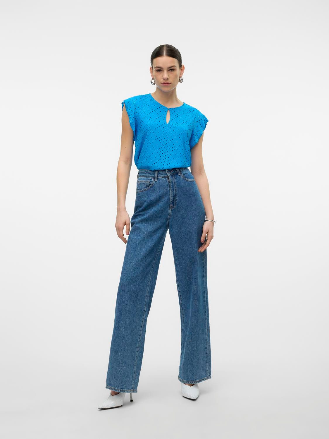 Vero Moda Shirt met korte mouwen VMTASSA SS O-NECK TOP JRS GA