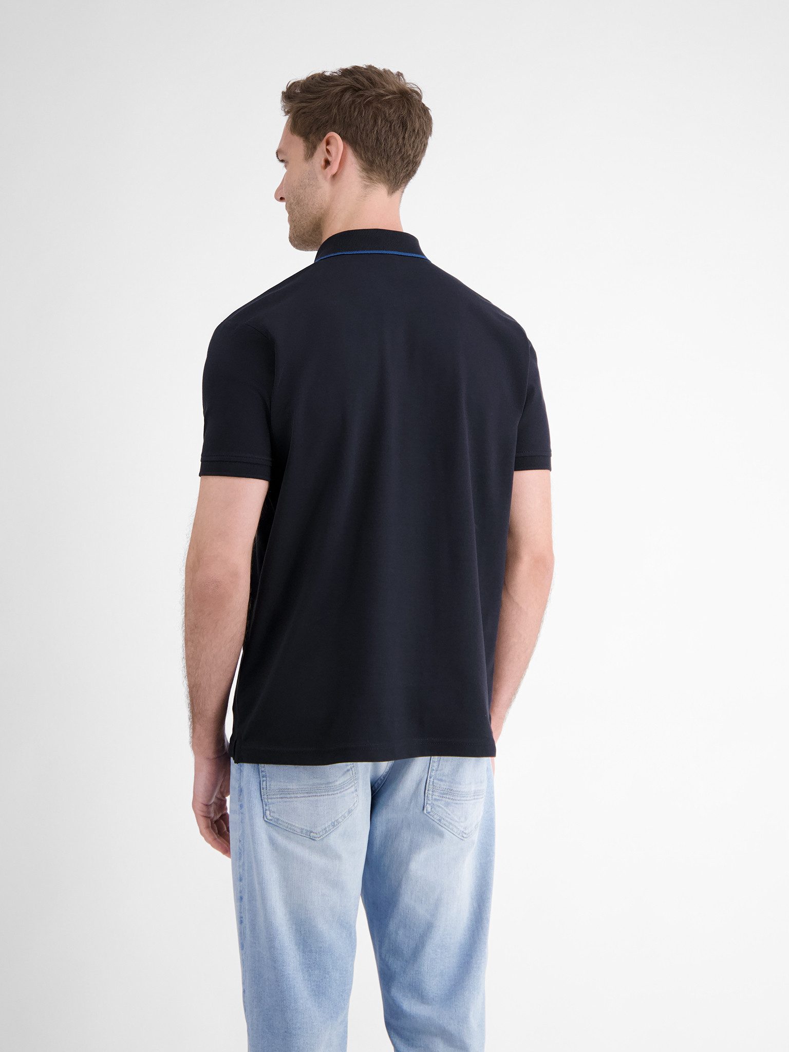Lerros Poloshirt met geborduurd logo