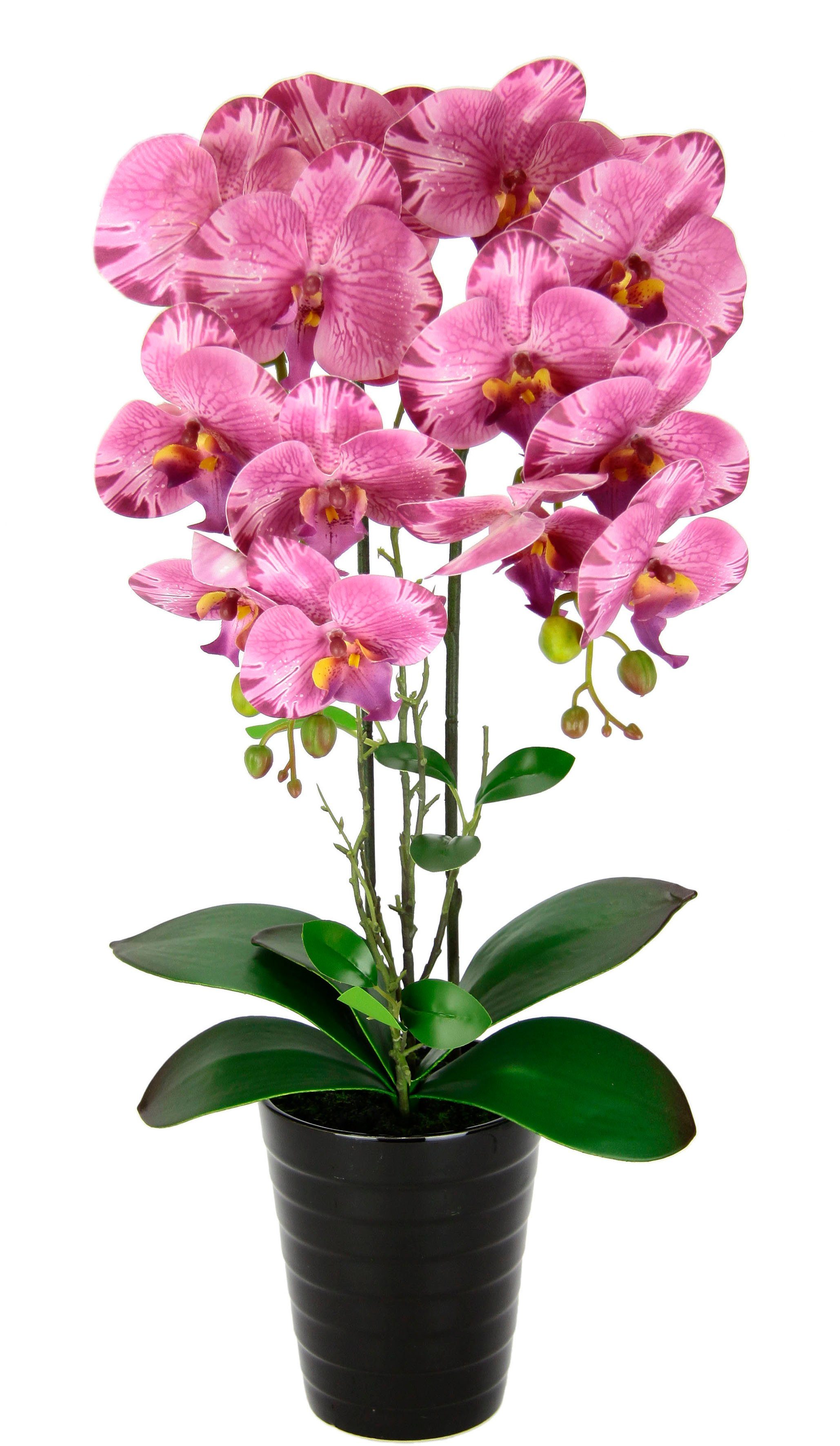 I.GE.A. Kunstbloem Orchidee In pot phalaenopsis orchidee phalaenopsis met bloempot bruiloft