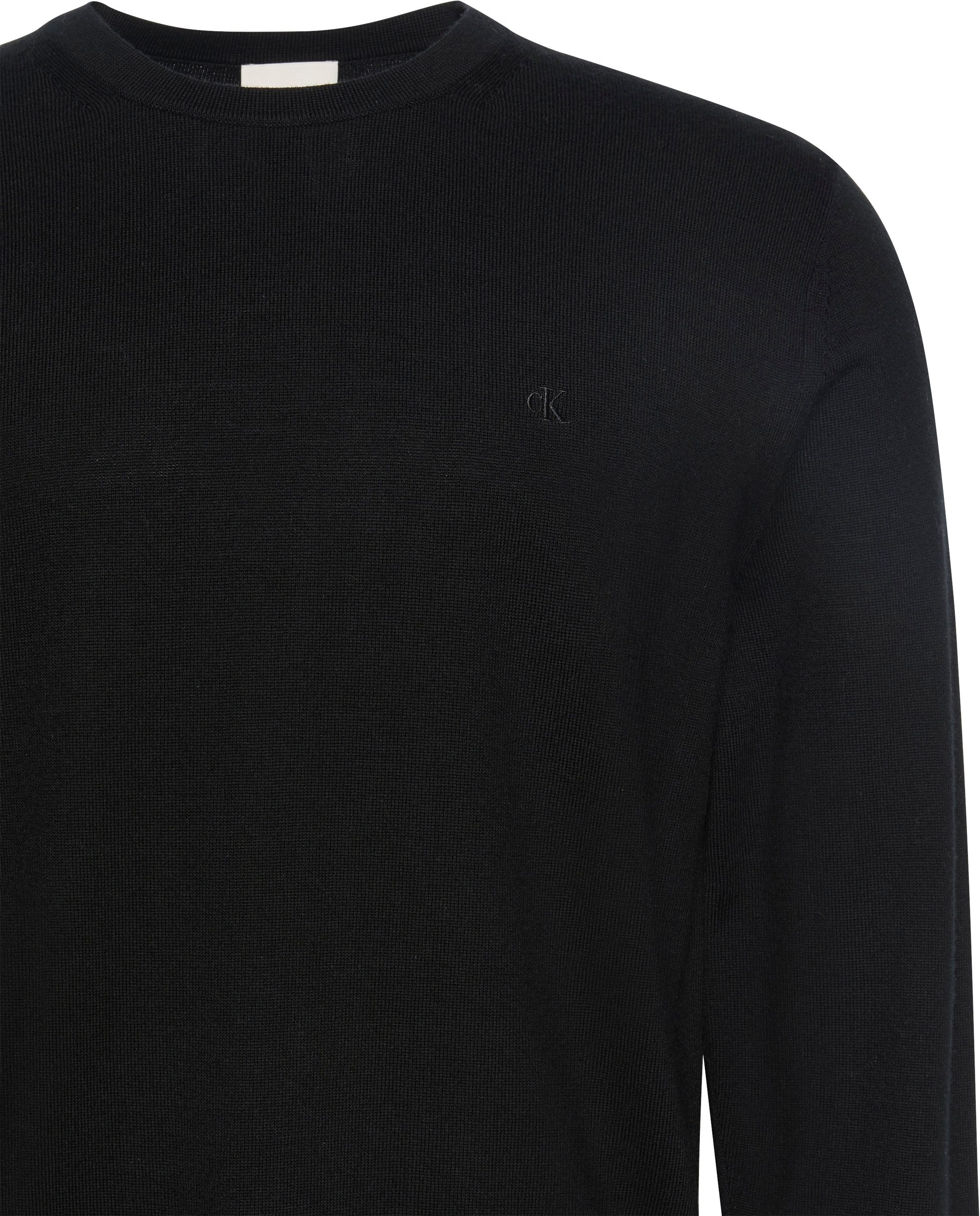 Calvin Klein Gebreide trui LS 100% MERINO CREW 14GG
