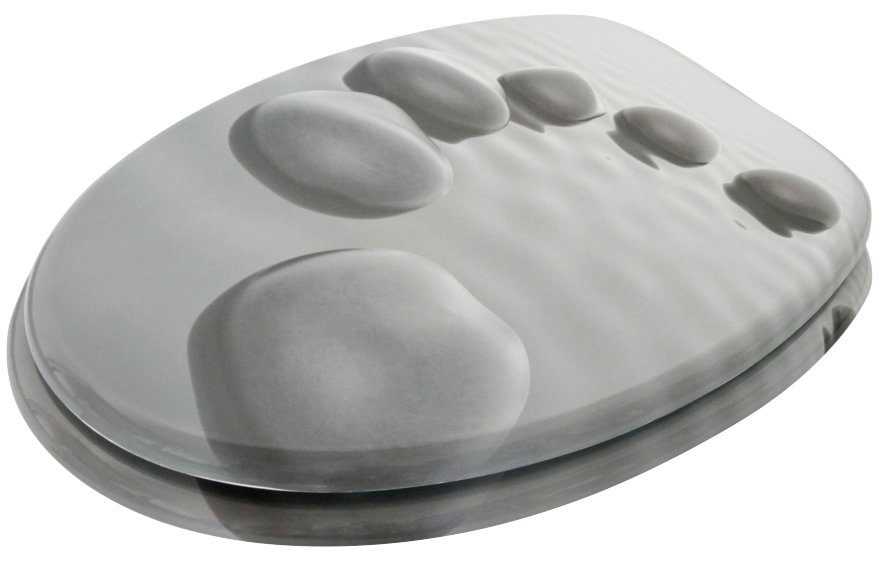Sanilo Toiletzitting Black Stones met soft-closemechanisme
