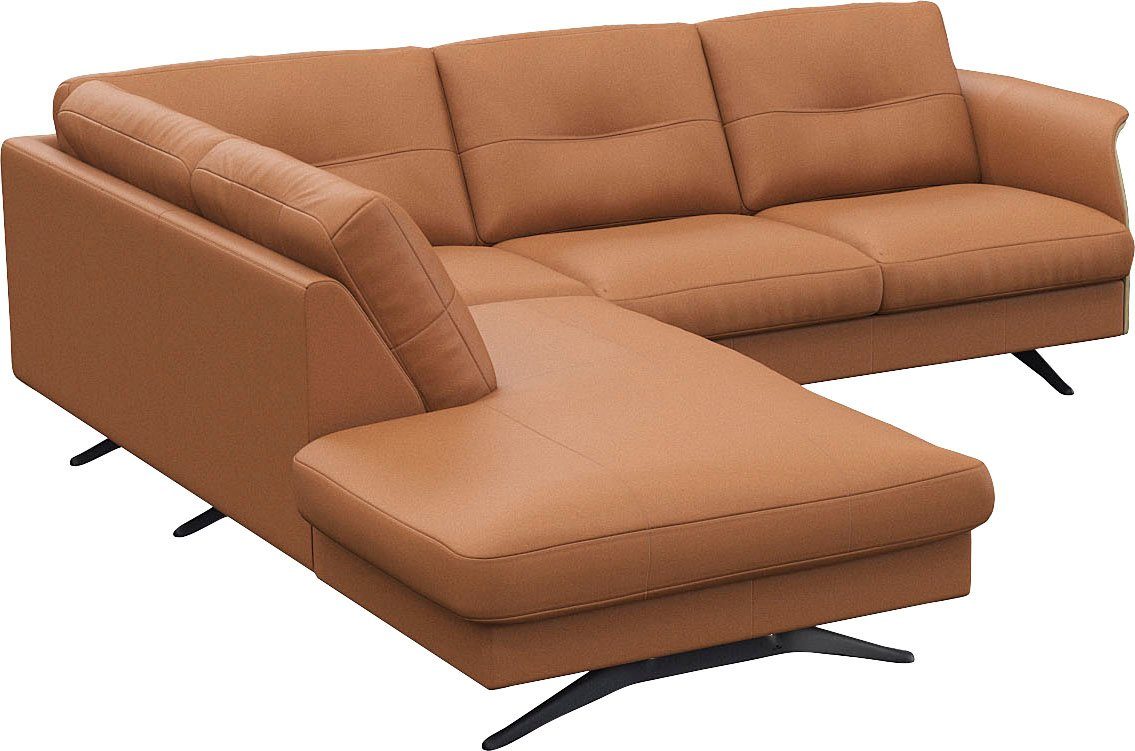 FLEXLUX Hoekbank Glow, super comfortabel door hoogwaardige zitconstructie met binnenvering, L-vorm
