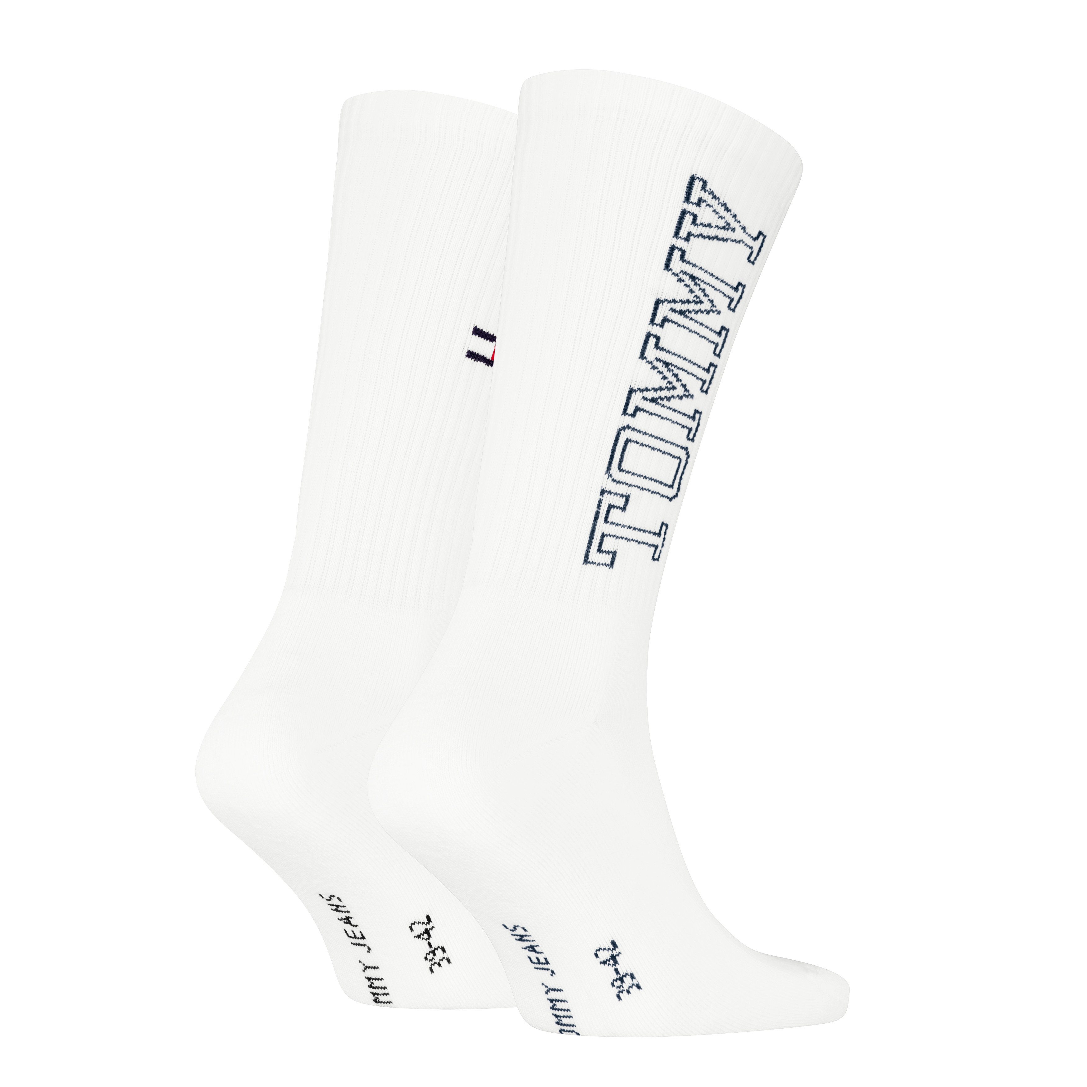 Tommy Hilfiger Sokken TH UNI TJ SOCK 2P TOMMY met opvallend letterontwerp (2 paar)