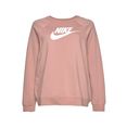 nike sportswear sweatshirt essential womens fleece crew (plus size) roze