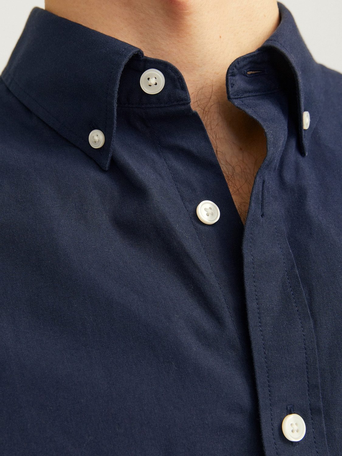 Jack & Jones Overhemd met lange mouwen JPRCCPOPLIN LOGO COMFORT SHIRT L/S SN