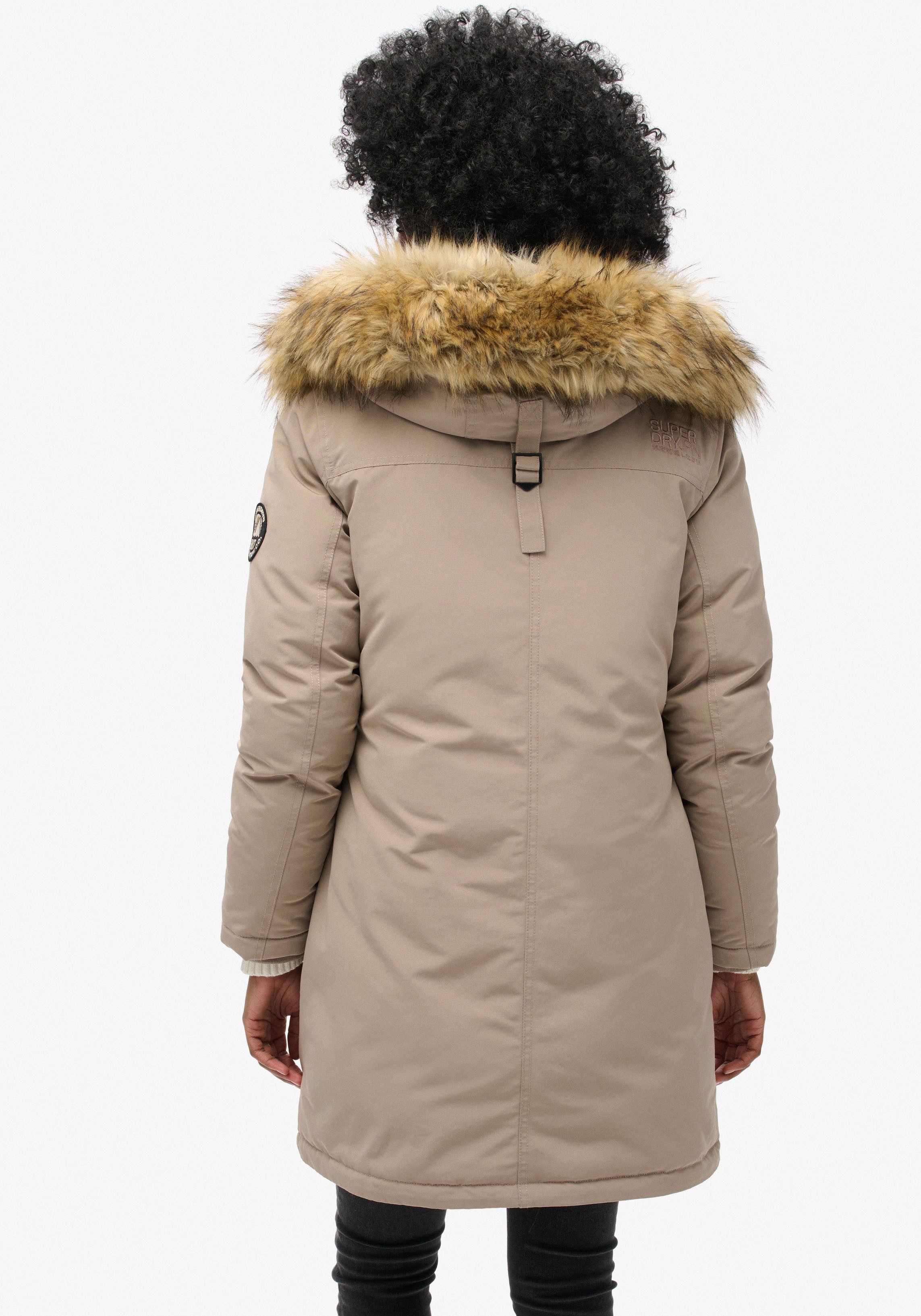 Superdry Gewatteerde jas EVEREST FAUX FUR PARKA JACKET