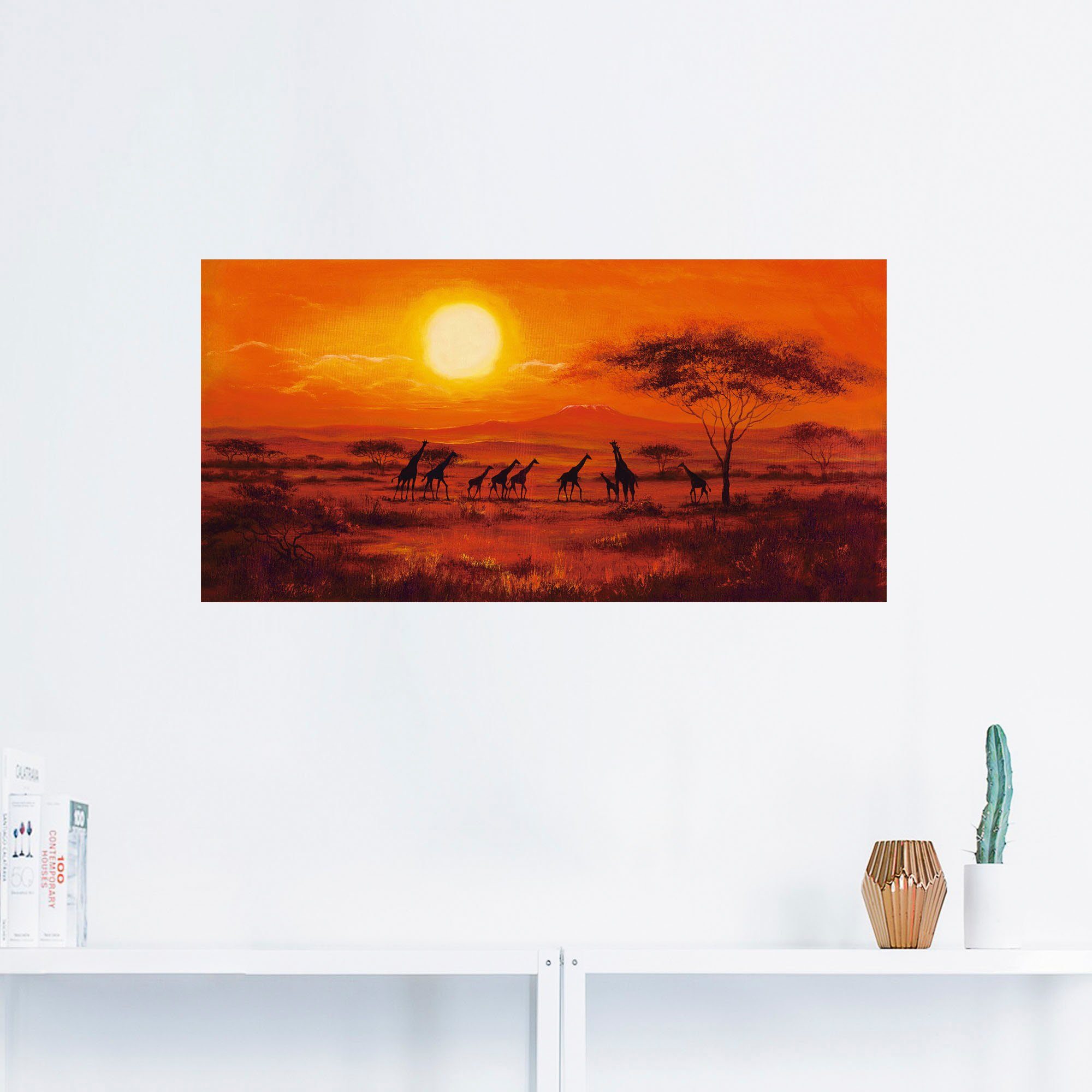 Artland Artprint Giraffenkudde als poster, muursticker in verschillende maten