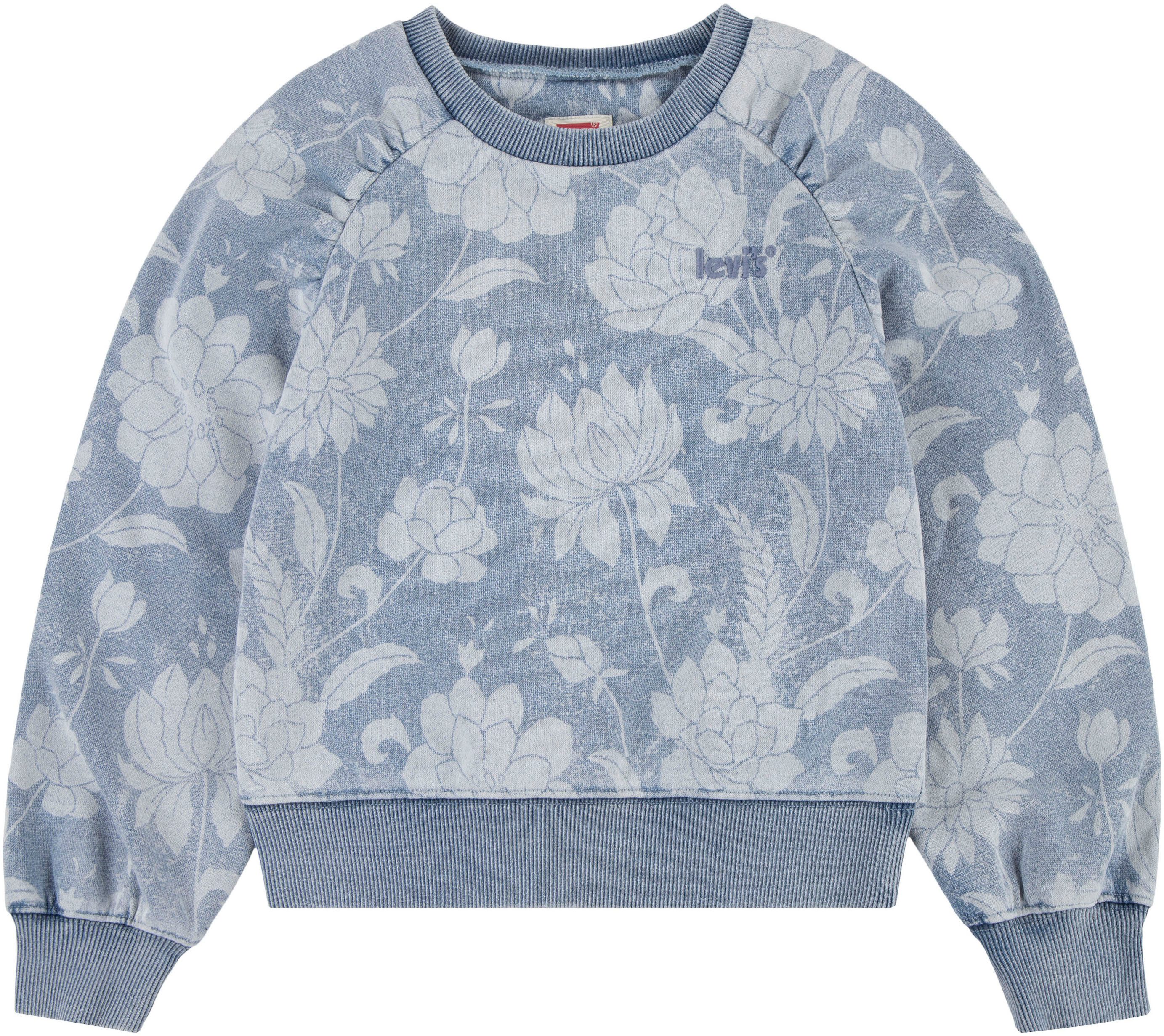 Levi's Kidswear Sweatshirt in used-look, allover bedrukt - voor meisjes