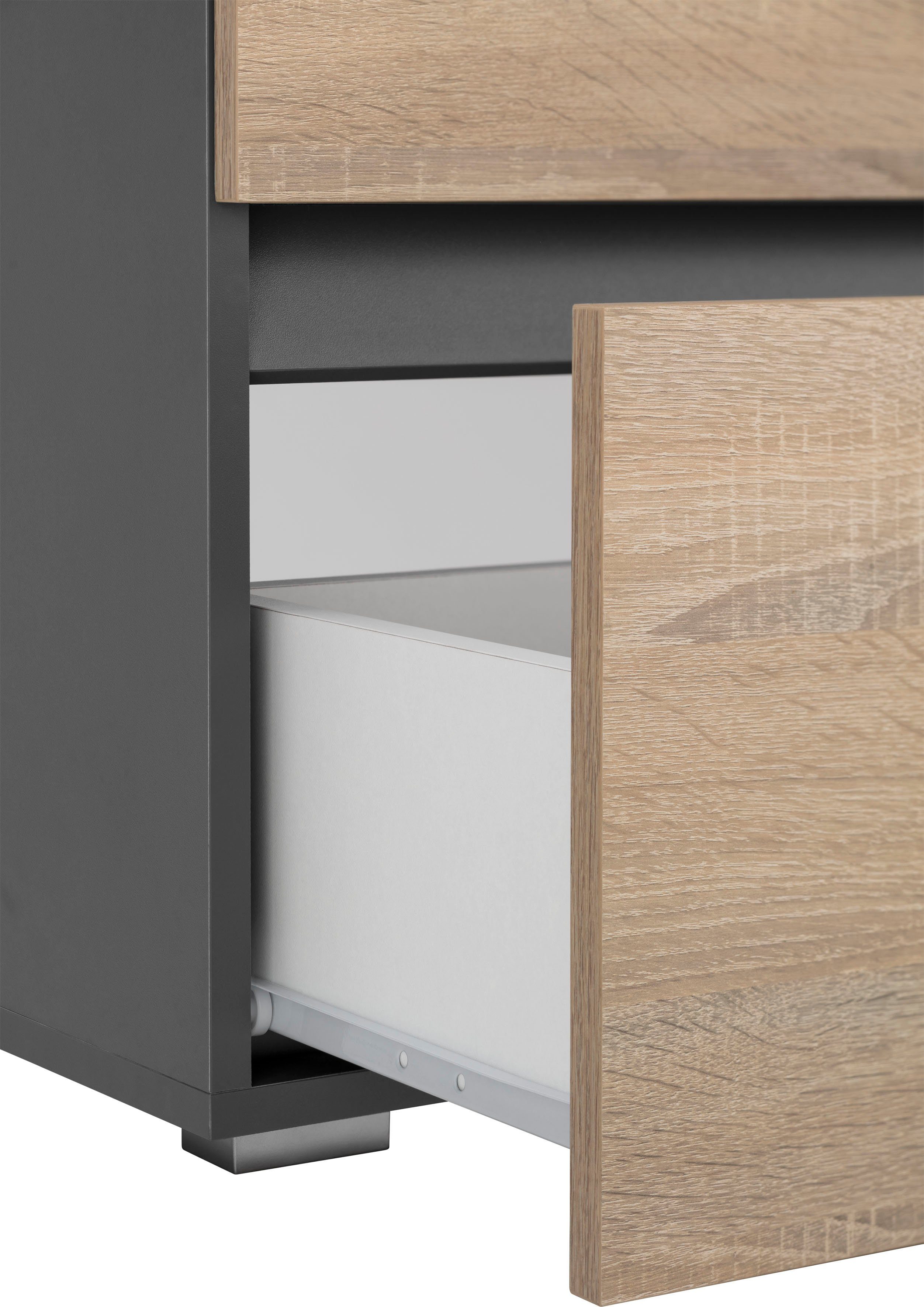 Home affaire Wastafelonderkast Wisla Sifon uitsparing, push-to-open functie, breedte 80 cm, hoogte 55 cm