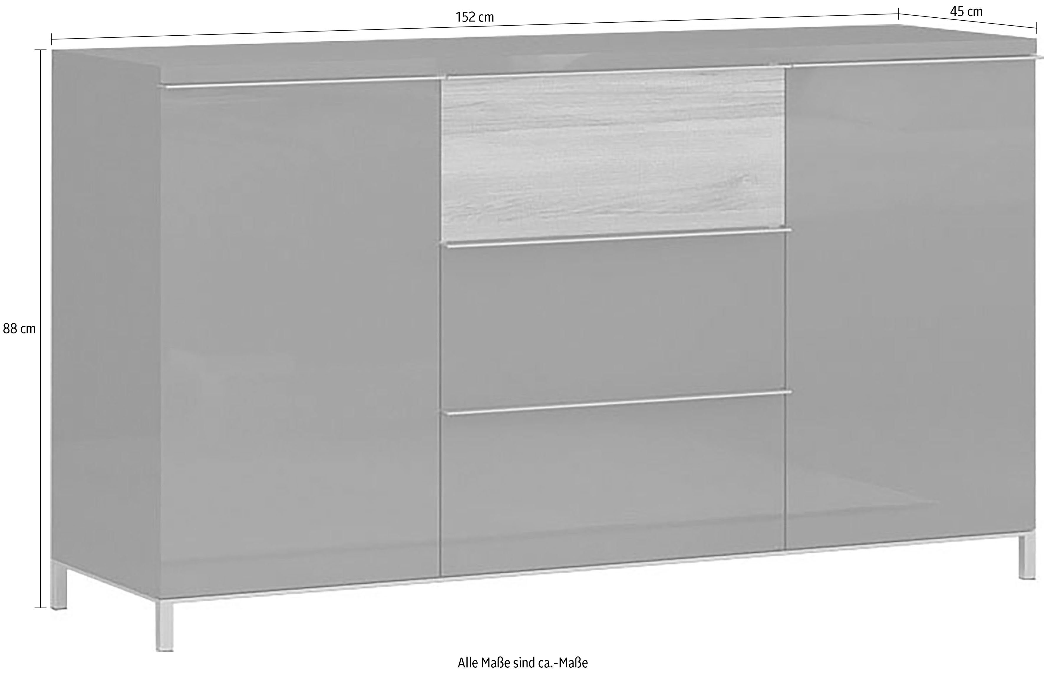Places of Style Kast Onyx UV gelakt, met soft close-functie